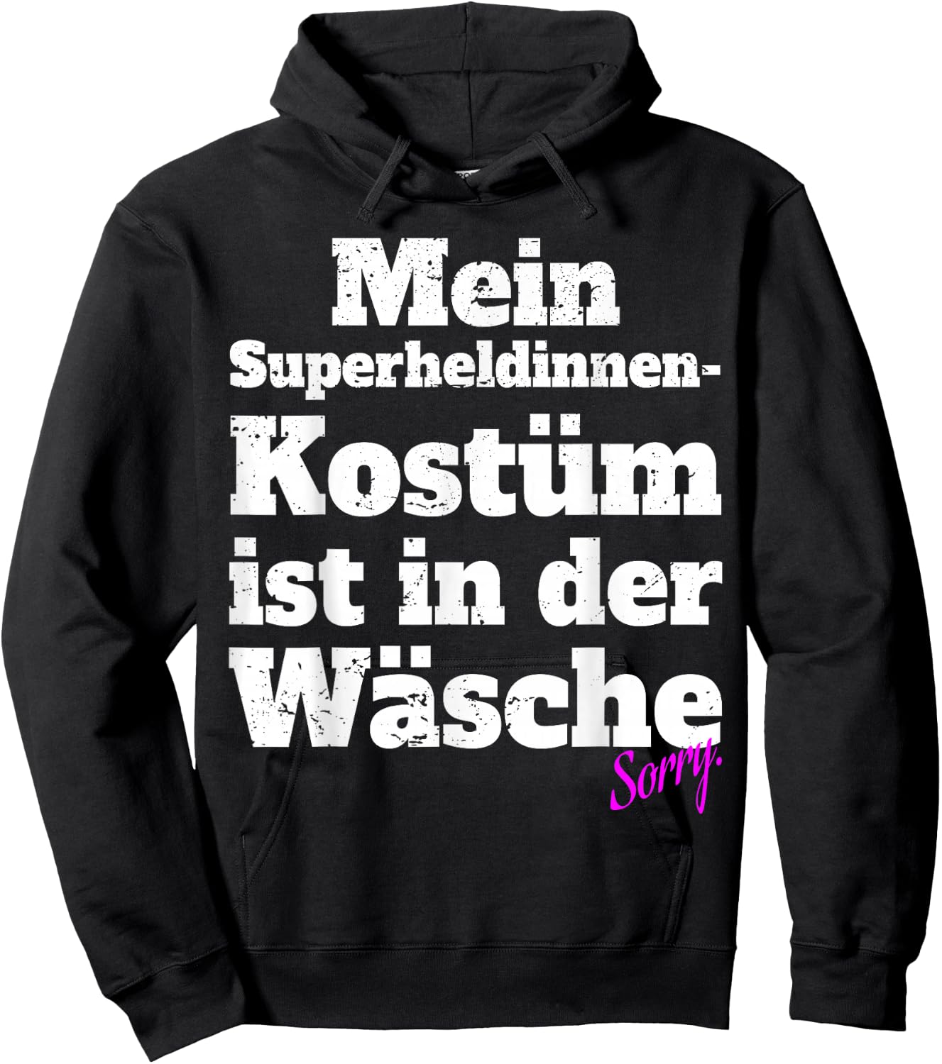 Superhero Costume Ist In Der Wäsche Carnival Superhero , black Hoodie - Hoodie | Black