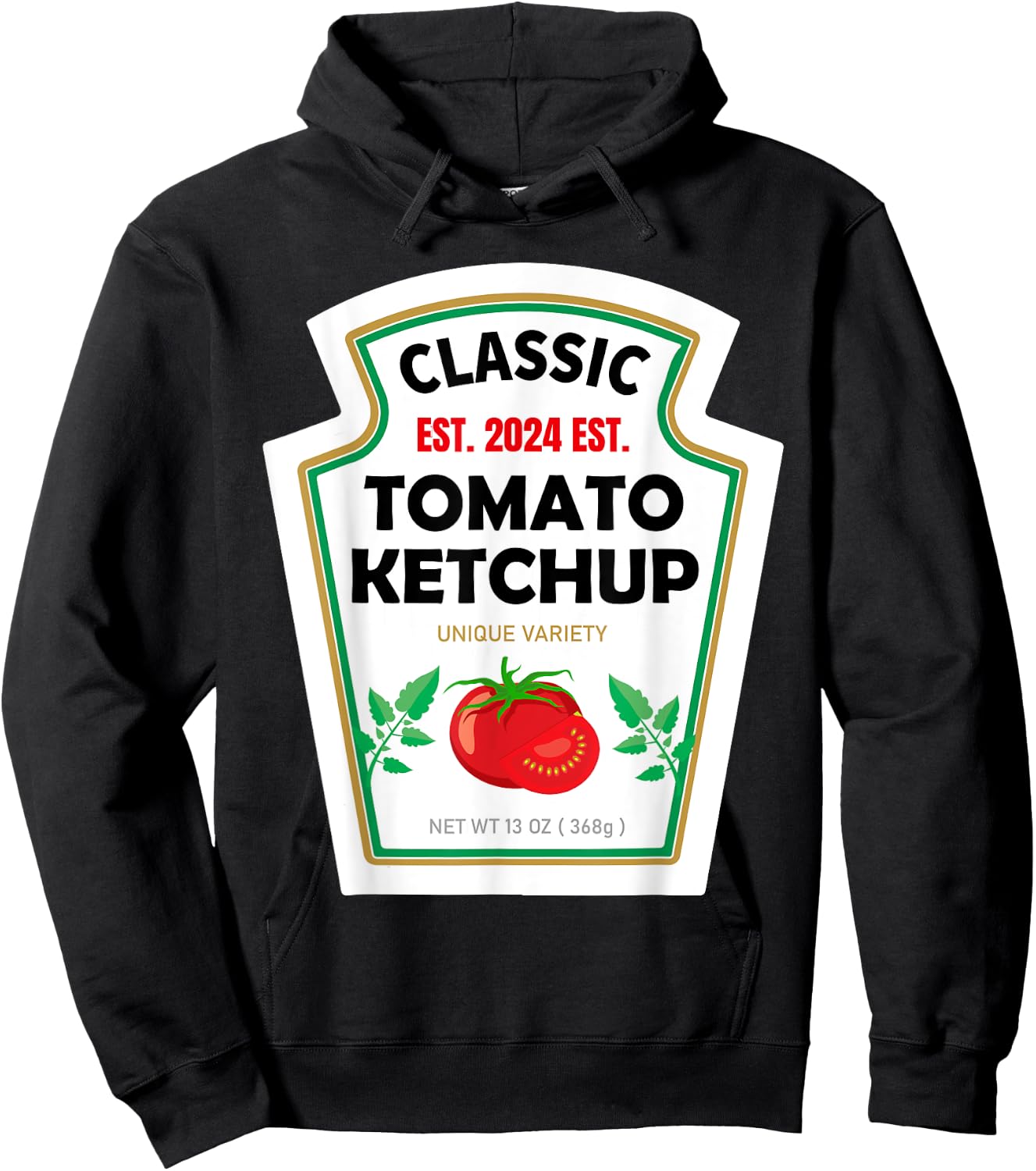 Red Ketchup DIY Costume Matching Couples Groups Halloween Hoodie - Hoodie | Black