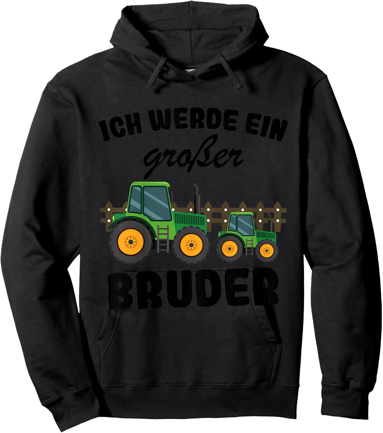 Ich Werde Großer Bruder 2026 Traktor Hoodie - Hoodie | Black