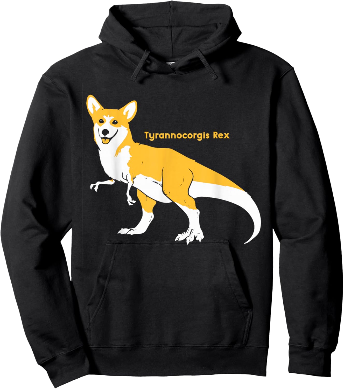 Funny 'Tyrannocorgis Rex' Corgi Dog Lover Women Girls Kids Hoodie - Hoodie | Black