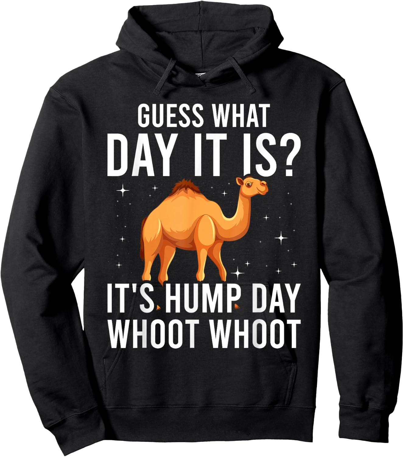 Guess What Day Is It Camel Funny Hump Day Hoodie - Hoodie | Black