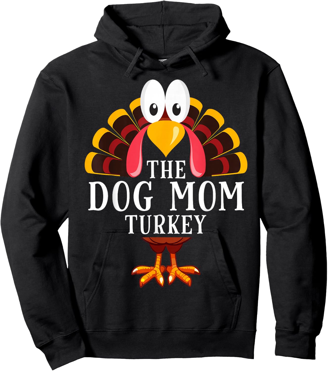 Thanksgiving The Dog Mom Turkey Matching Hoodie - Hoodie | Black