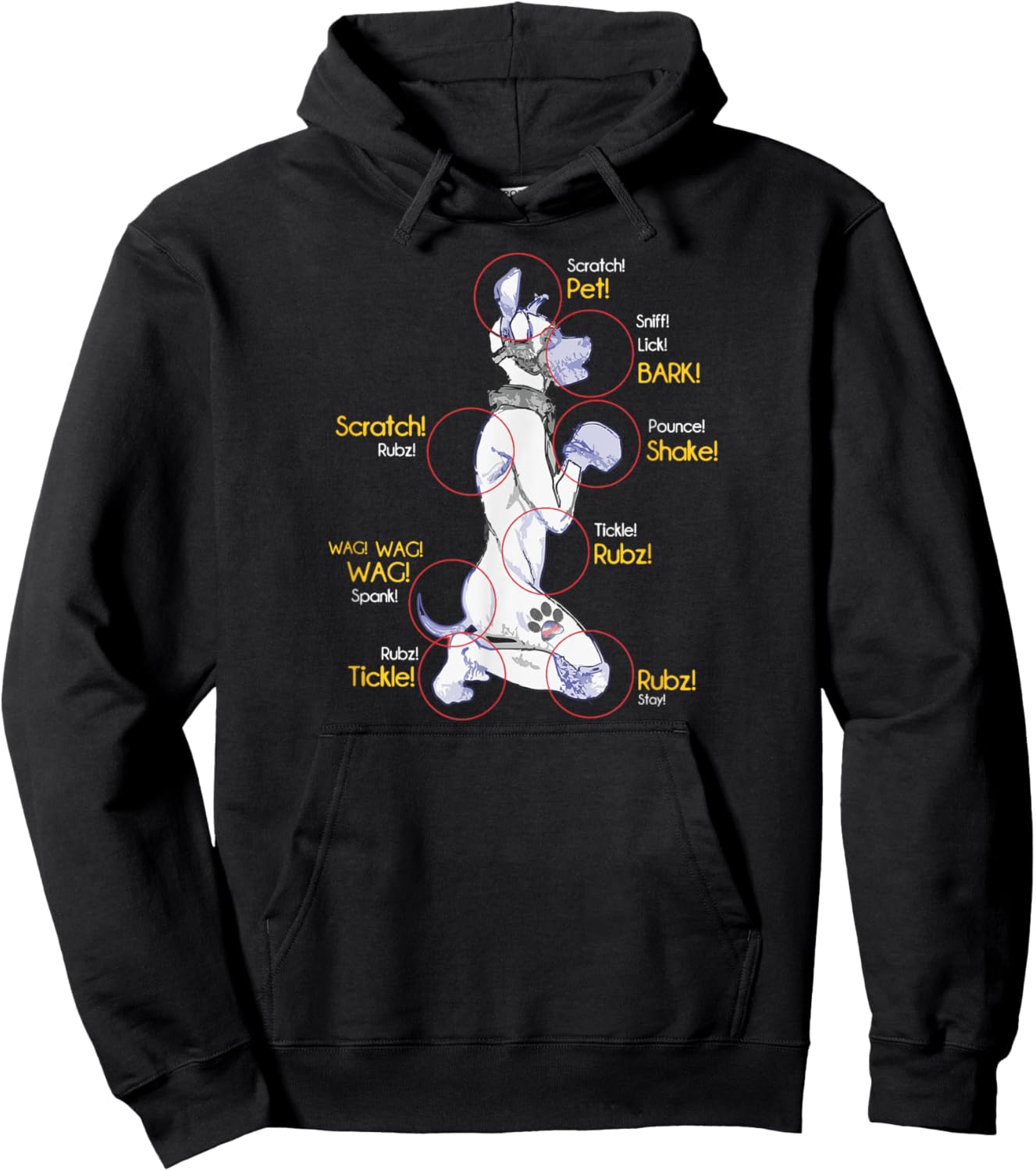 Human Puppy Play - Puppy Diagram Puppy Pride Hoodie - Hoodie | Black