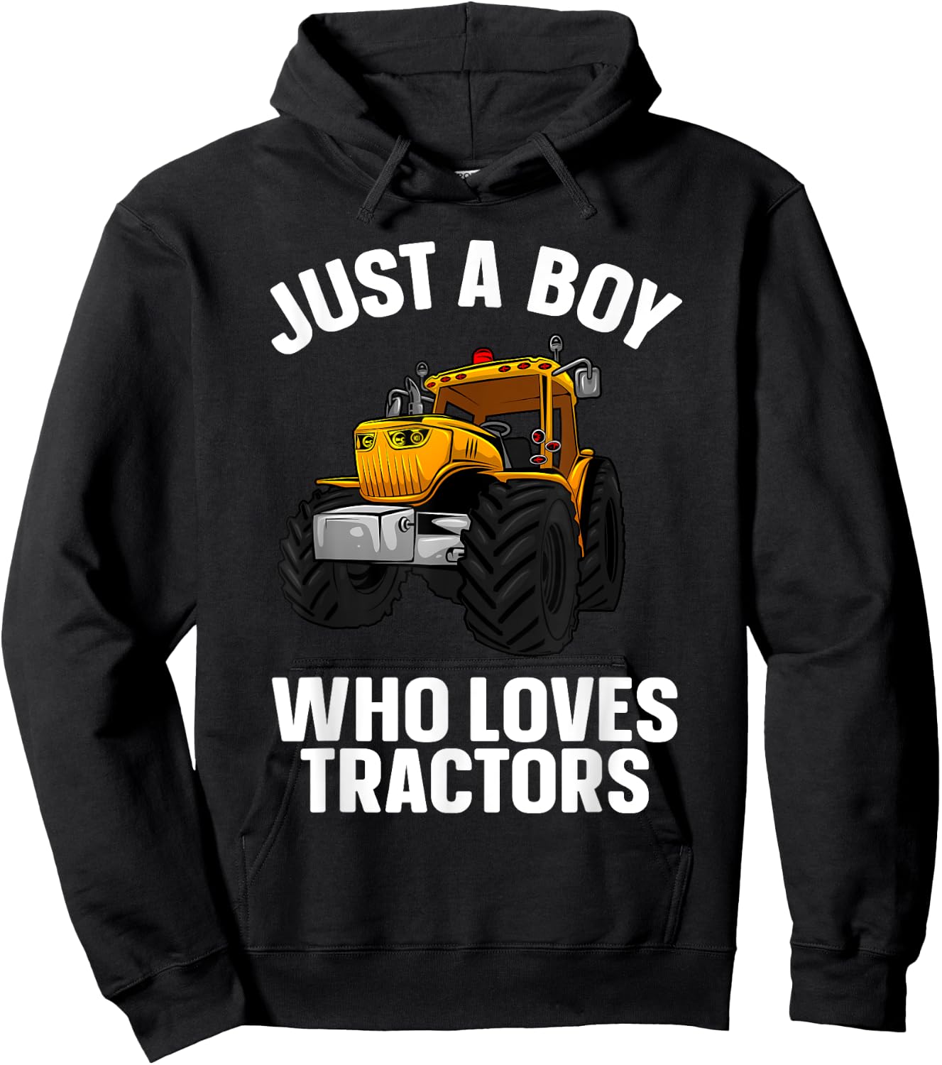 Funny Tractor Design Boys Farm Vehicle Tractor Lover Hoodie - Hoodie | Black