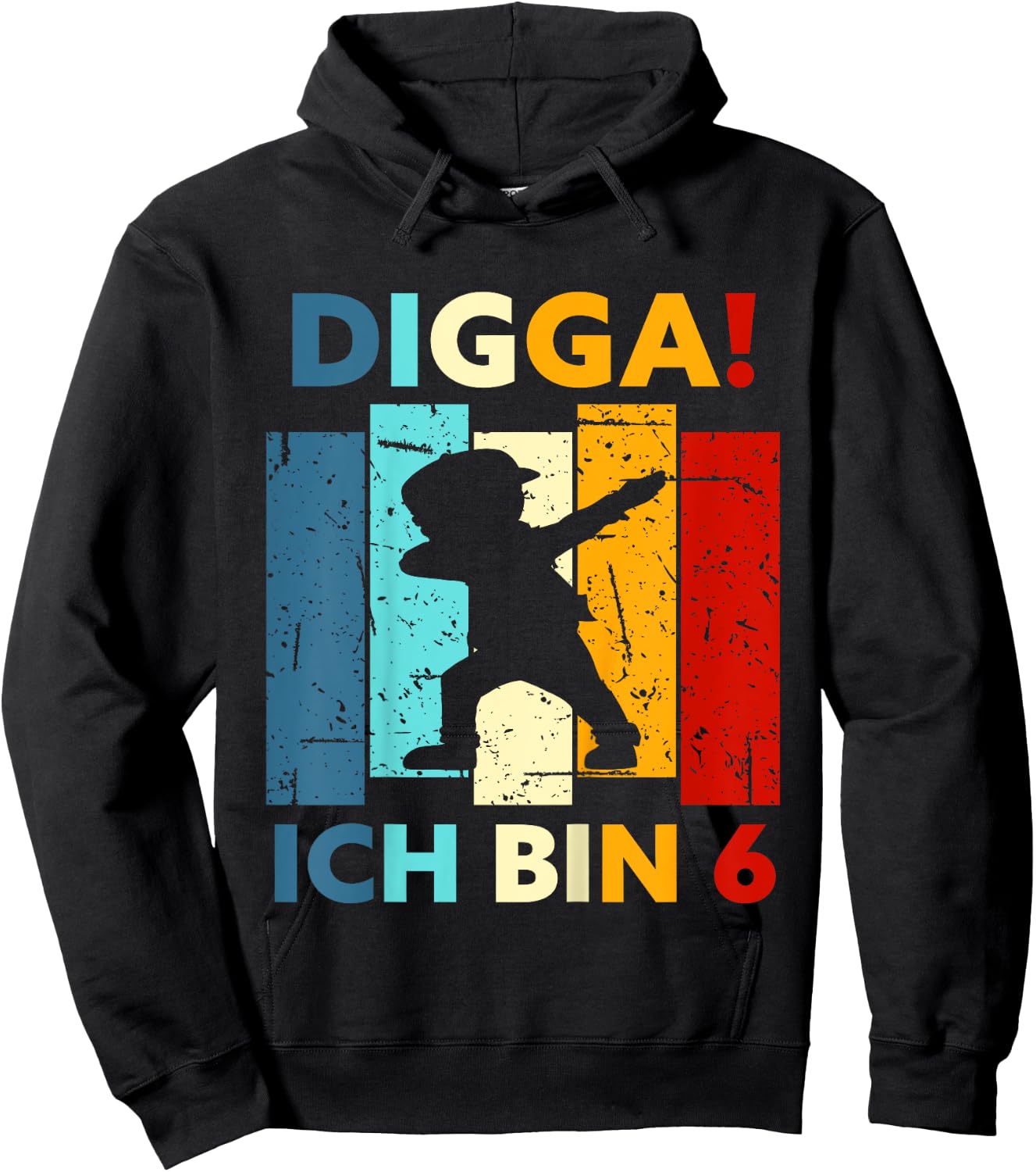 Digga! Ich bin 6 6. Geburtstag 6 Jahre Sechs Jungen Mädchen Hoodie - Hoodie | Black