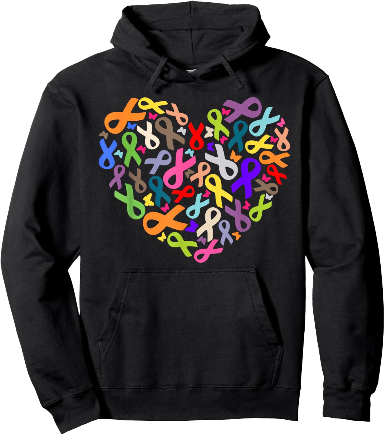 Cancer Sucks In Every Color Shirt Cancer Ribbon Colors Hoodie - Hoodie | Black