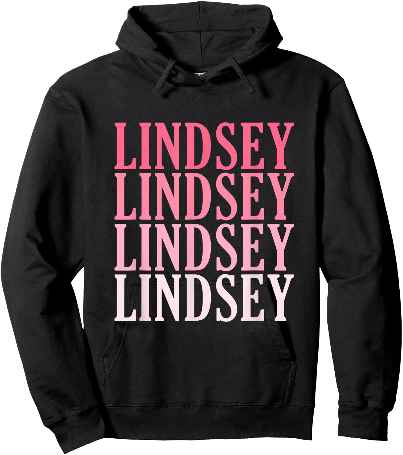Retro Custom First Name Lindsey Hoodie - Hoodie | Black