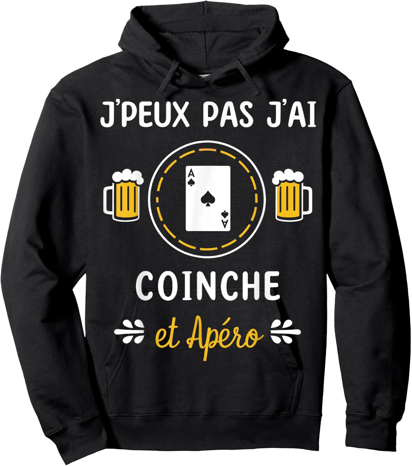Je peux pas j'ai coinche , Black, S Hoodie - Hoodie | Black