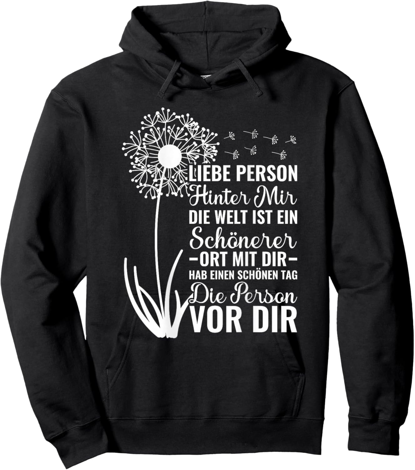 Dear Person Behind Me Love An Die Person Hinter Mir , black Hoodie - Hoodie | Black