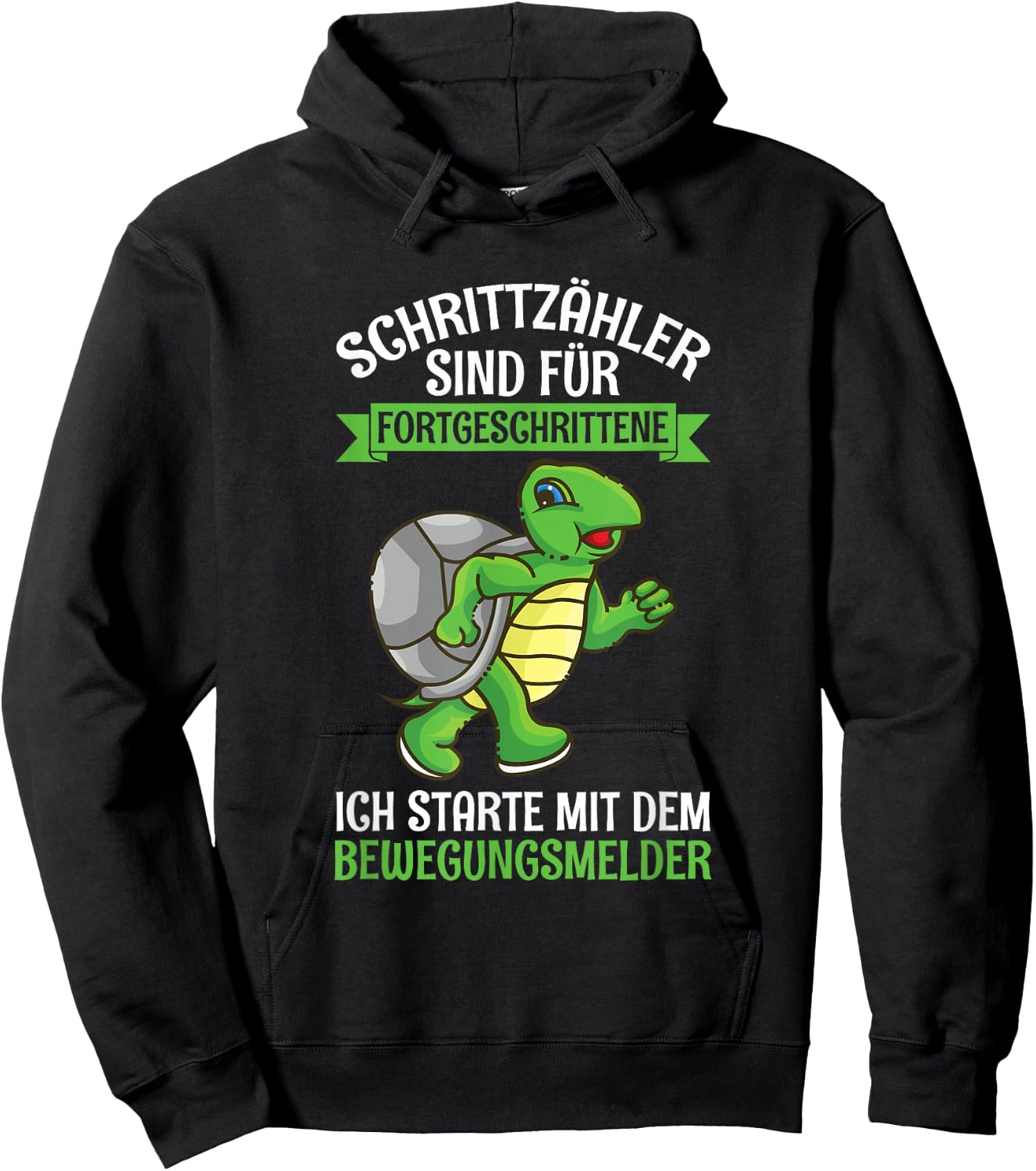 Schrittzähler Sind Für Fortgeschrittene Schildkröte Joggen Hoodie - Hoodie | Black
