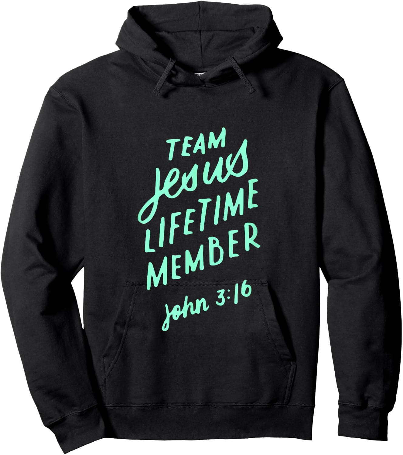 Team Jesus Christ Lifetime Member Bible Verse Christian Gift Hoodie - Hoodie | Black