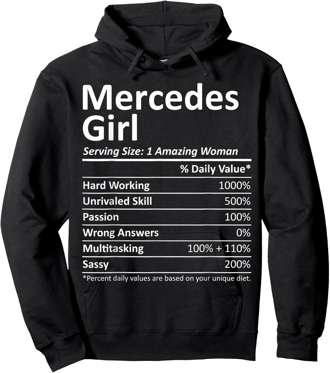 Mercedes Girl TX Texas Funny City Home Roots USA Gift Hoodie - Hoodie | Black