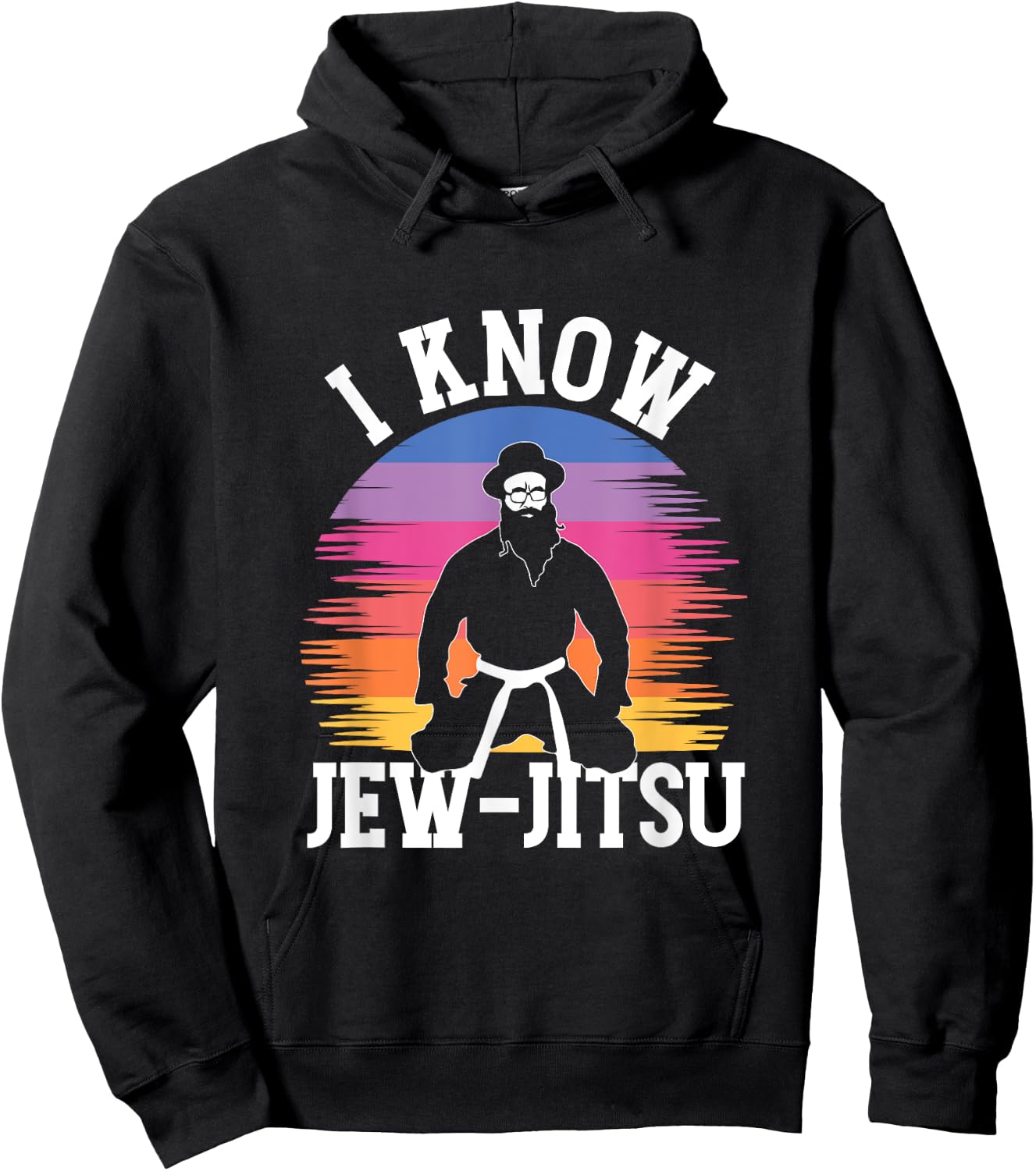 Funny I Know Jew-Jitsu | Jüdisches Judentum | Hebräisch Israel Hoodie - Hoodie | Black