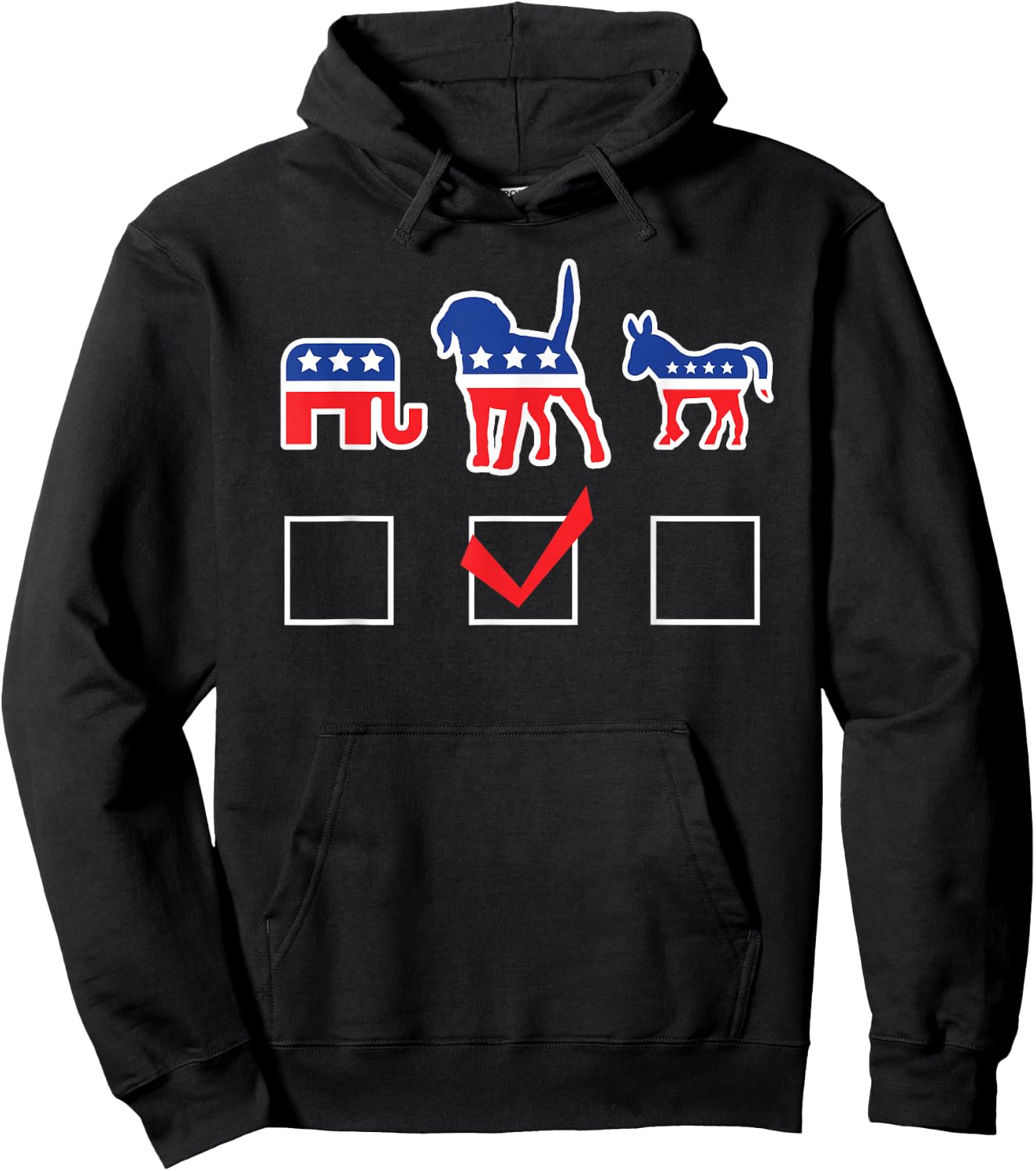 I'm voting puppy party funny dog person political Hoodie - Hoodie | Black
