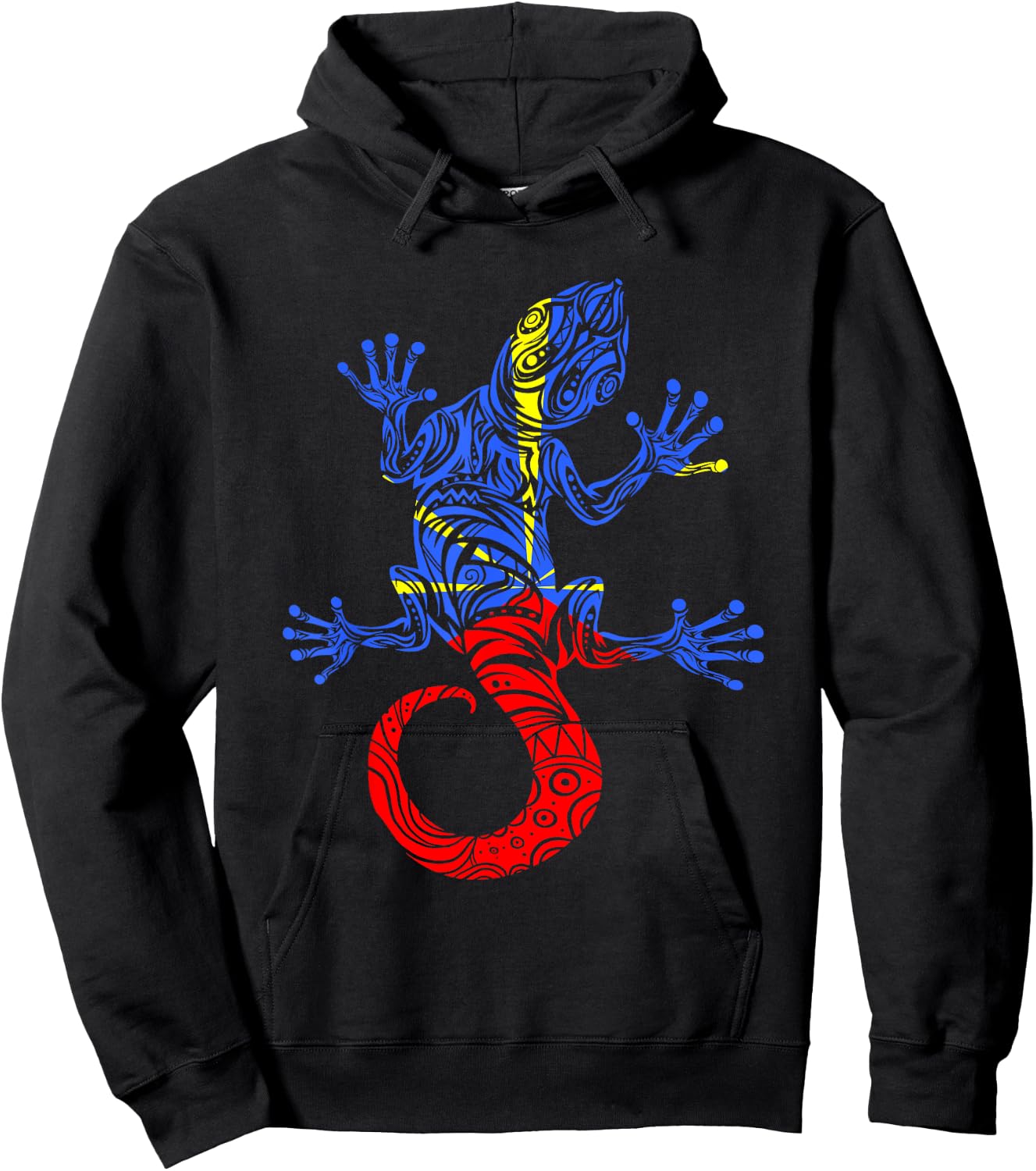 Margouillat Reunionnais Flag Reunion Island , Black, S Hoodie - Hoodie | Black