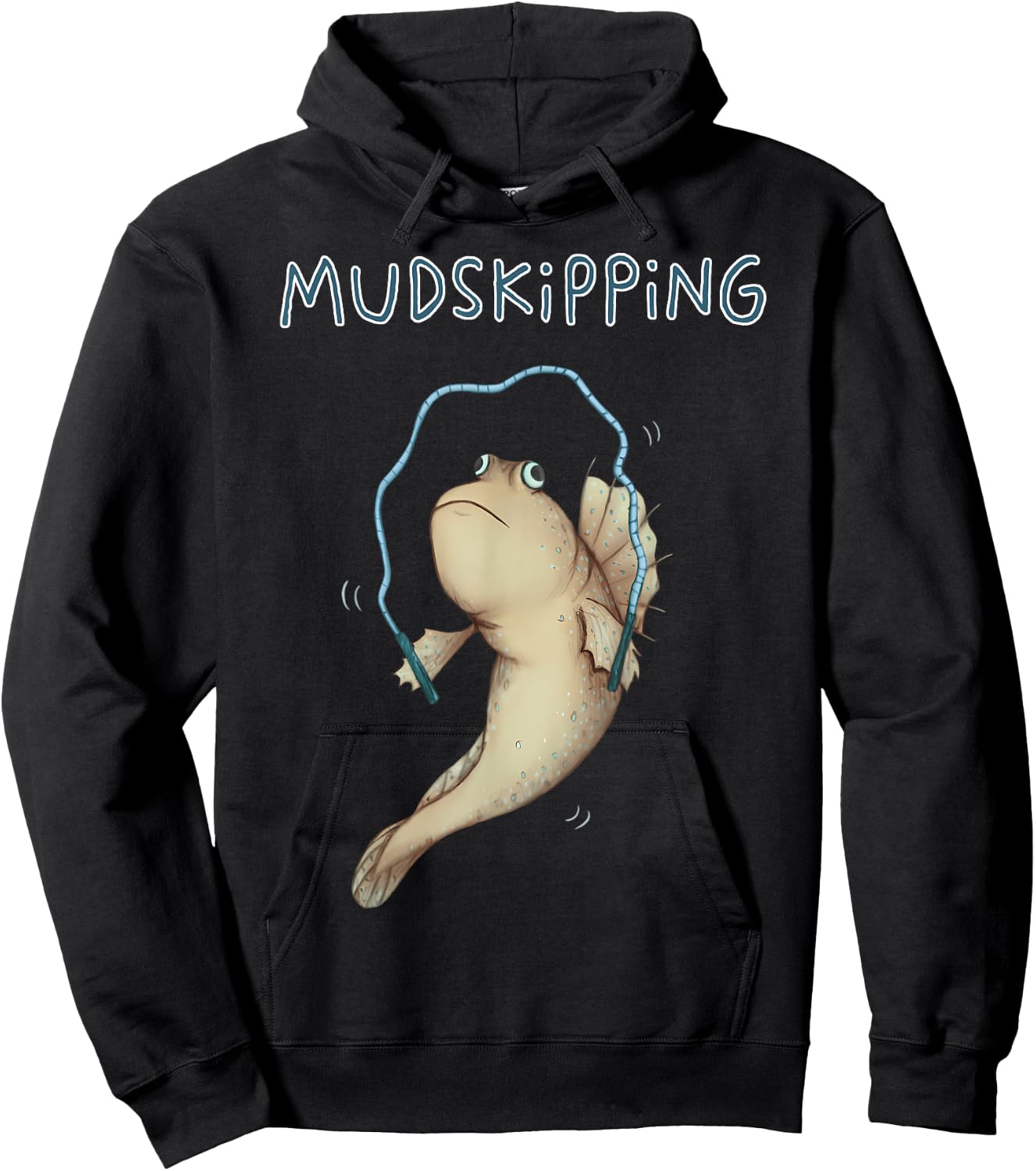Vintage Mudskipping Fish Mudskipper Retro Fish Hoodie - Hoodie | Black