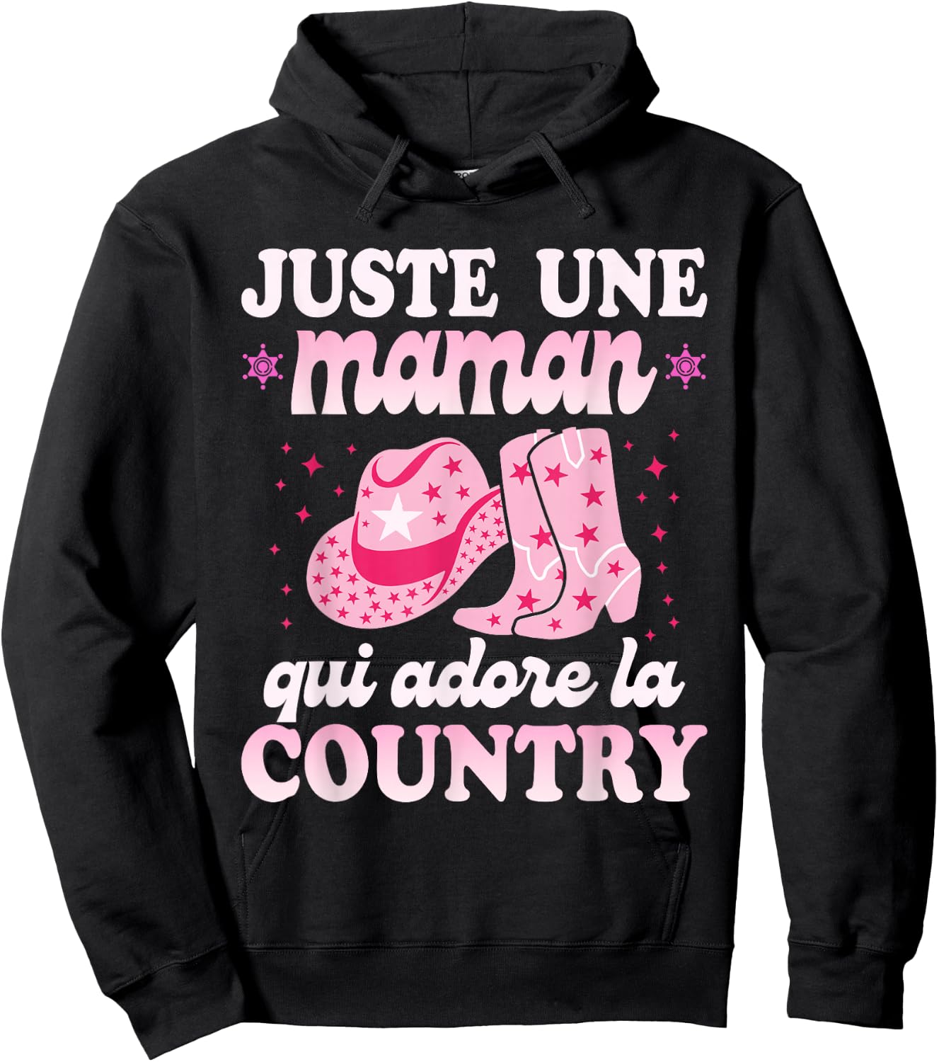 Western Woman Mom Dance Country , Black, S Hoodie - Hoodie | Black