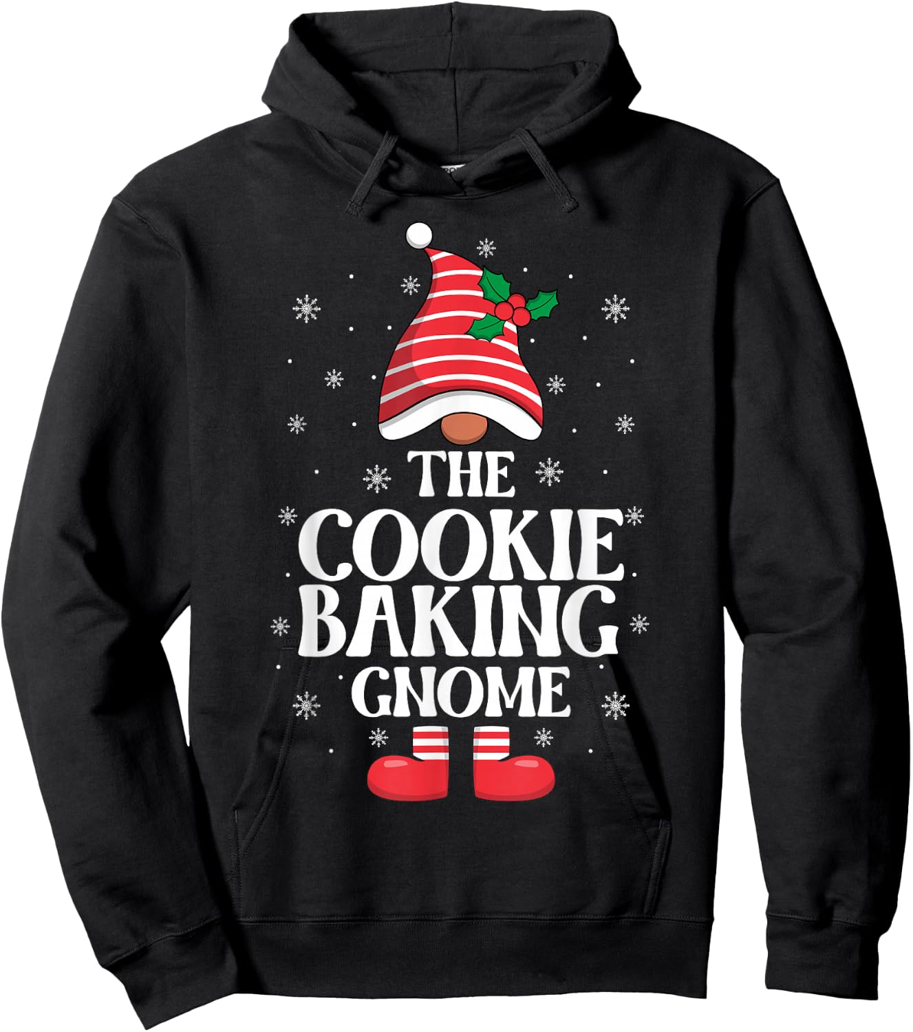 Cookie Baking Gnome Christmas Family Matching Group Xmas Hoodie - Hoodie | Black