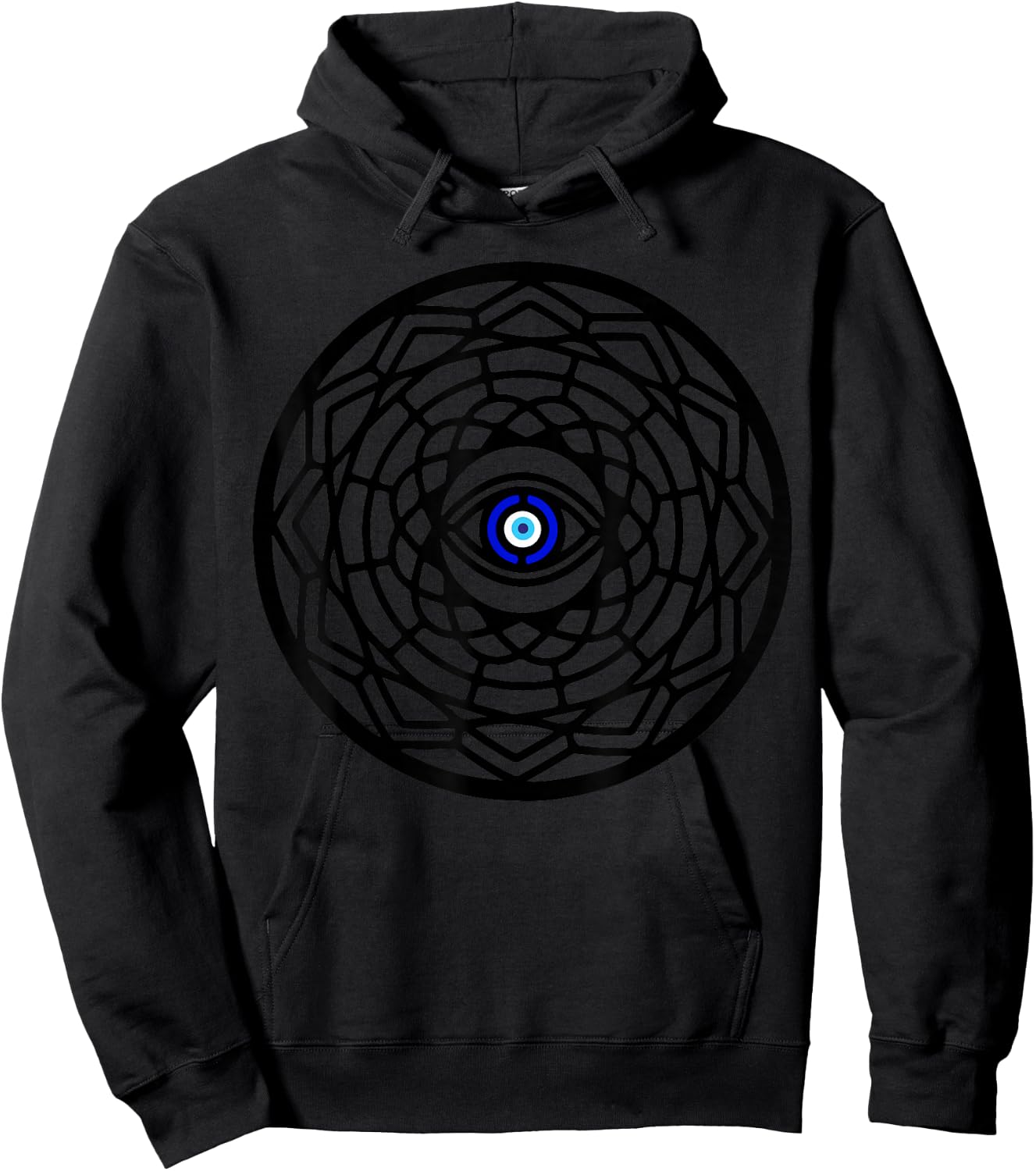 Nazar Turkish Eye Evil Eye Protection Mandala Hoodie - Hoodie | Black