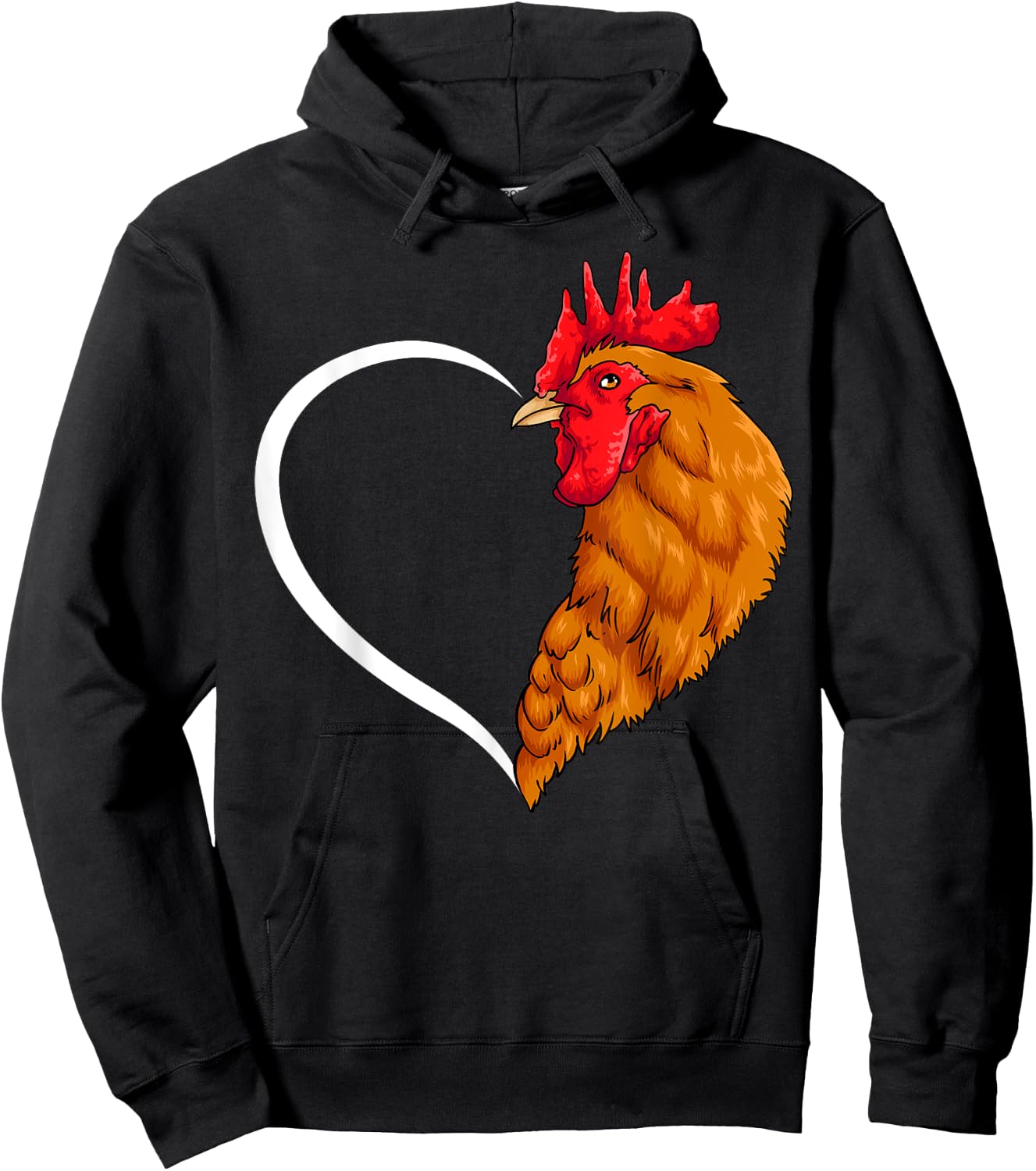 Chicken Shirts Girls Kids Heart Cute Chicken Hoodie - Hoodie | Black