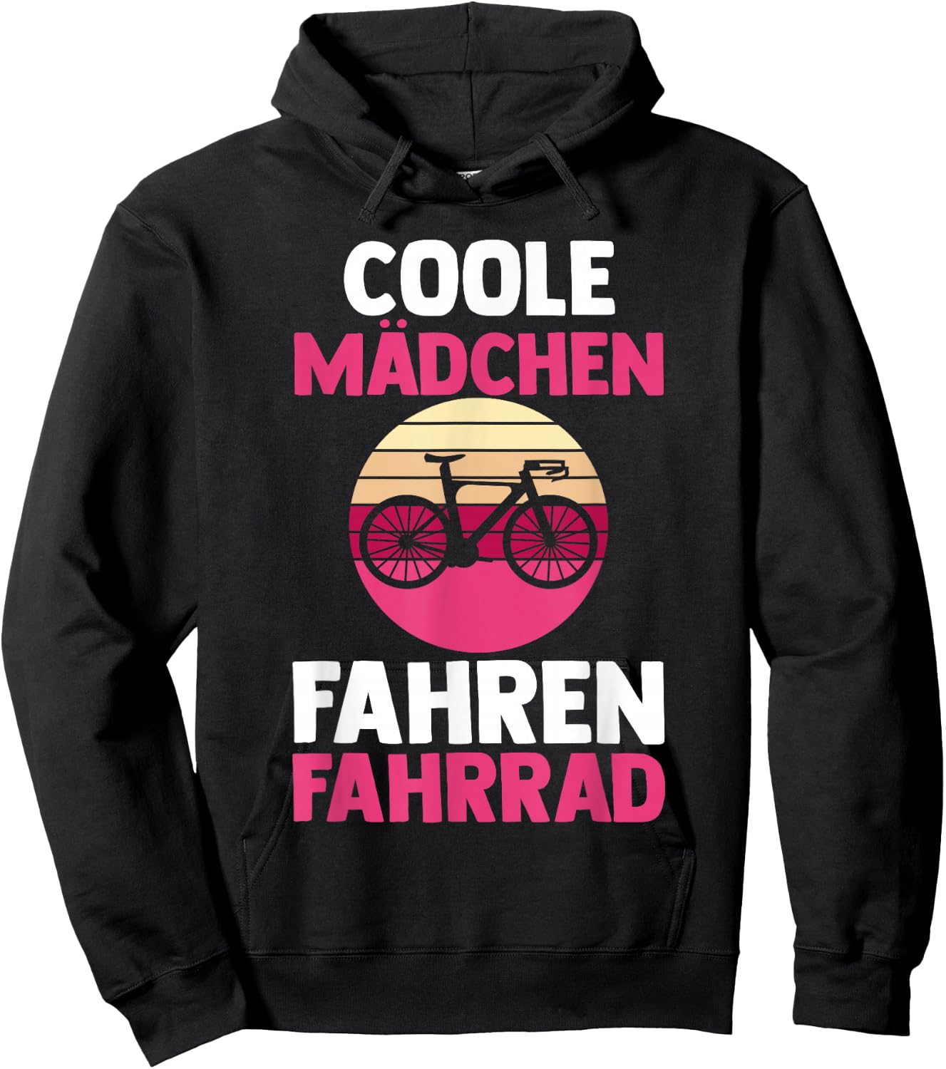 Fahrradfahrer Coole Mädchen fahren Fahrrad Hoodie - Hoodie | Black