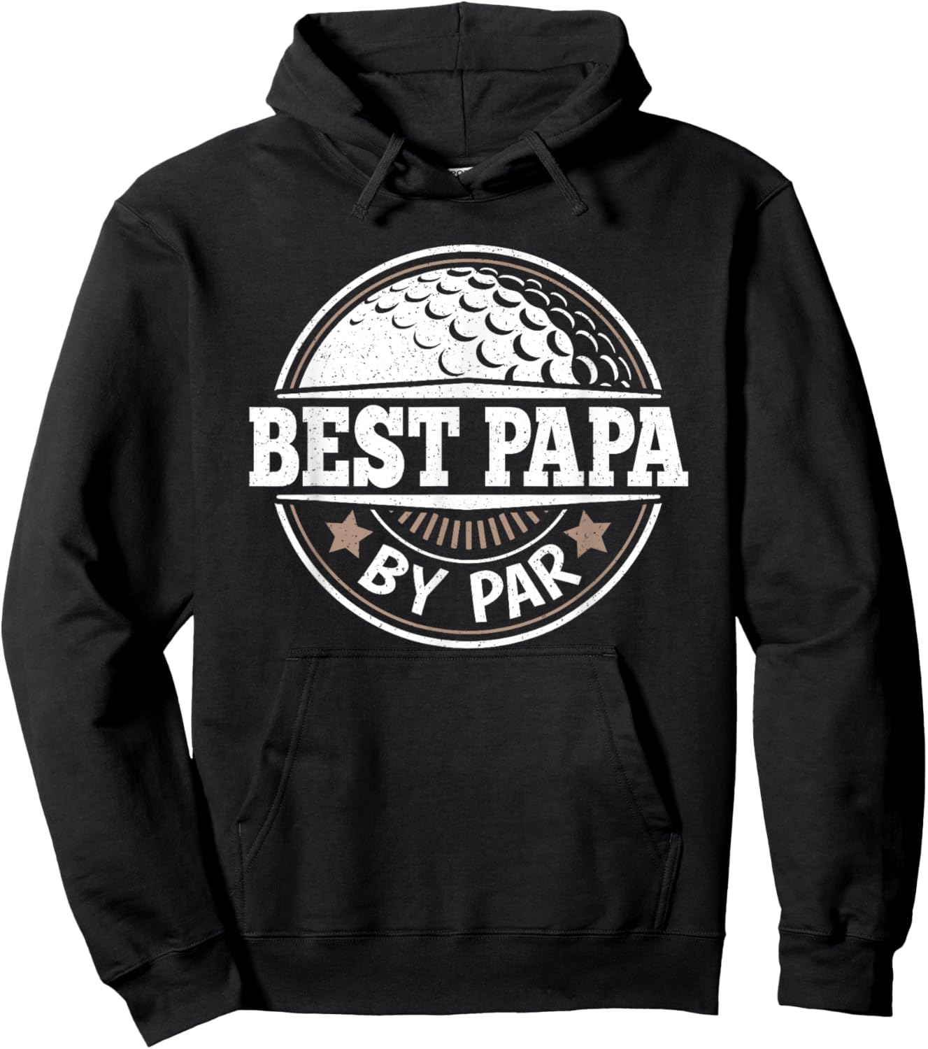 Best Papa By Par Vintage Golf Player Dad Fathers Day Men Hoodie - Hoodie | Black