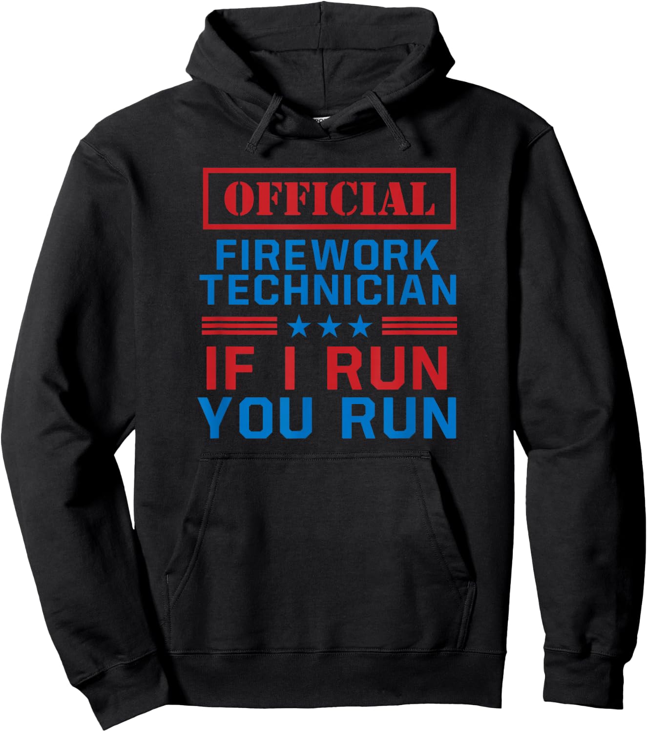 Funny 4th of July Firework Technician Pyromaniac USA Design Hoodie - Hoodie | Black