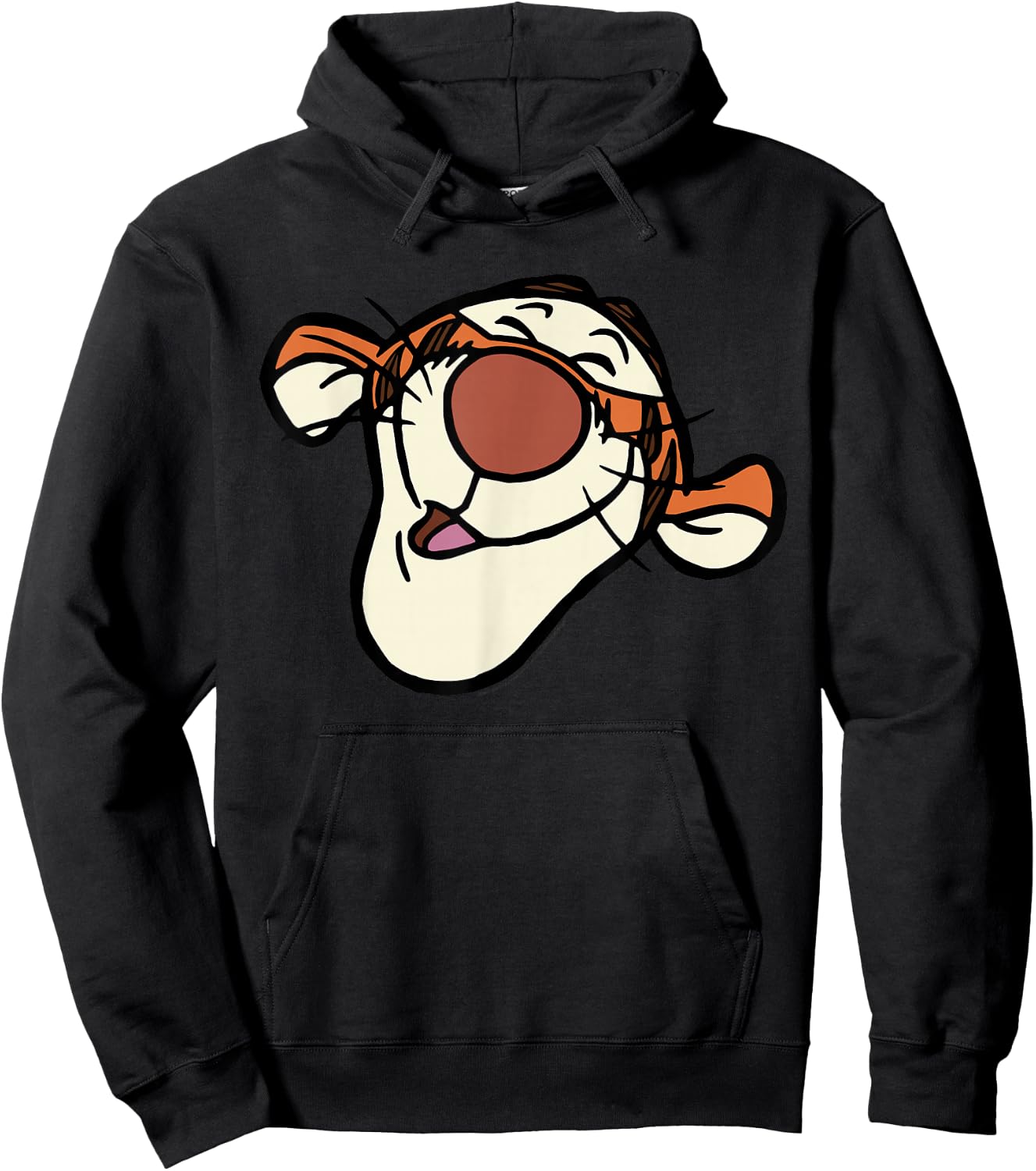 Disney Winnie the Pooh Tigger Happy Big Face Costume , black Hoodie - Hoodie | Black