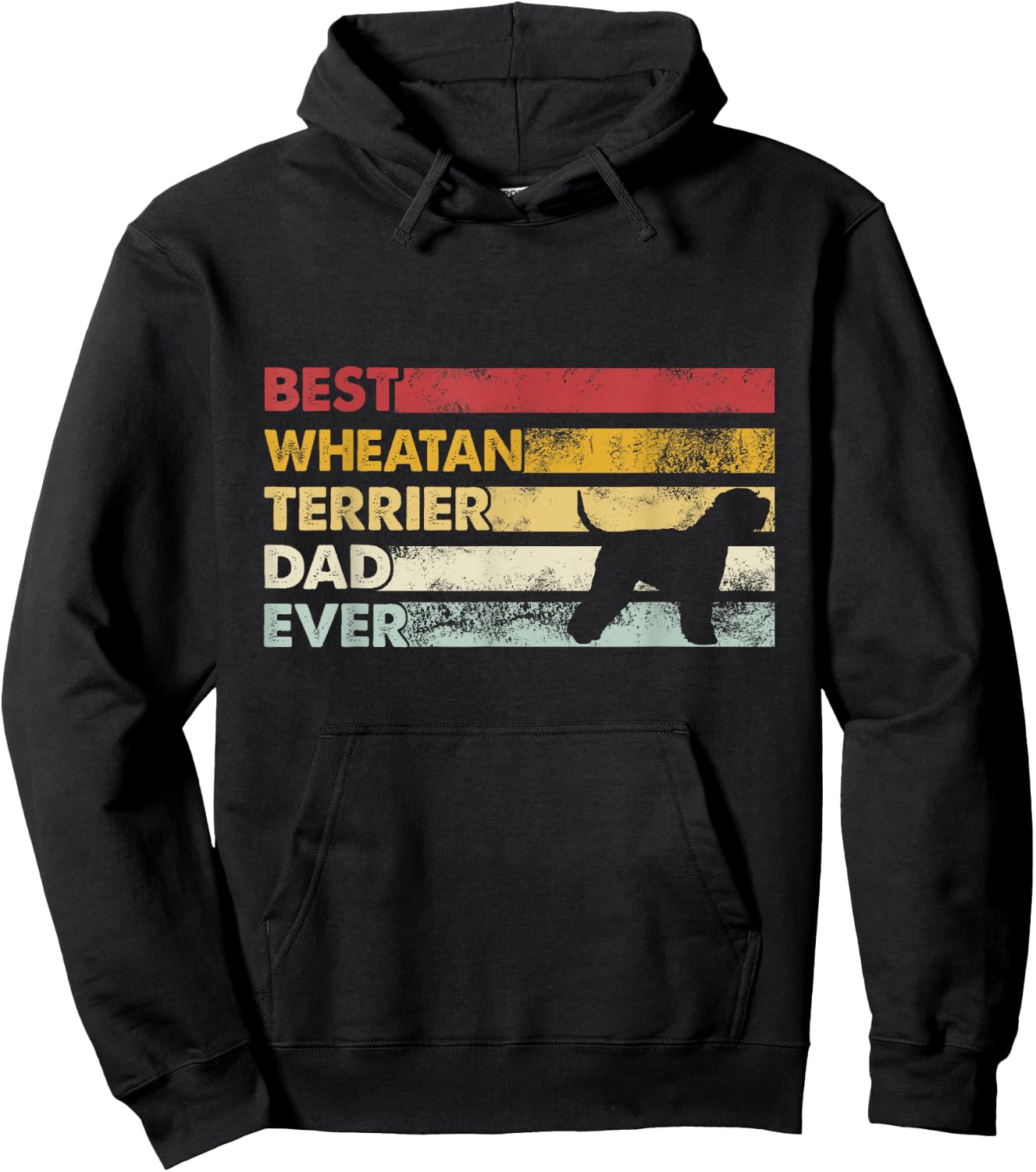 Best Dog Dad Ever - Father Wheatie Wheaten Terrier Men Women Hoodie - Hoodie | Black
