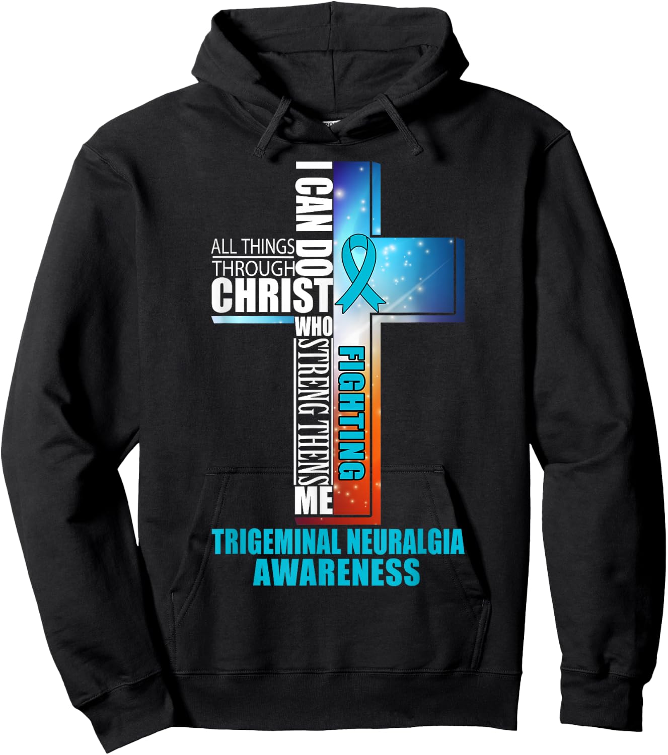 Trigeminal Neuralgia Warrior Awareness Shirt Men Hoodie - Hoodie | Black