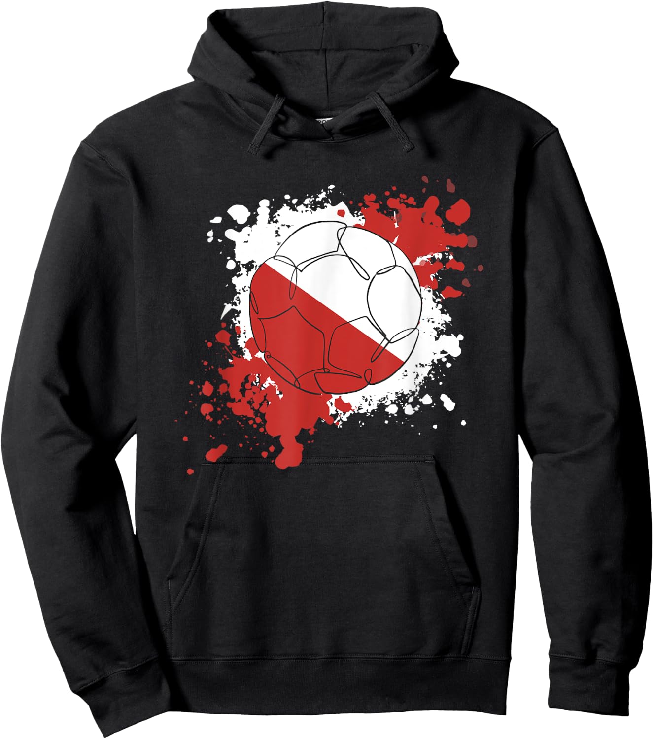 Soccer Ball With The Flag Of Poland Hoodie - Hoodie | Black