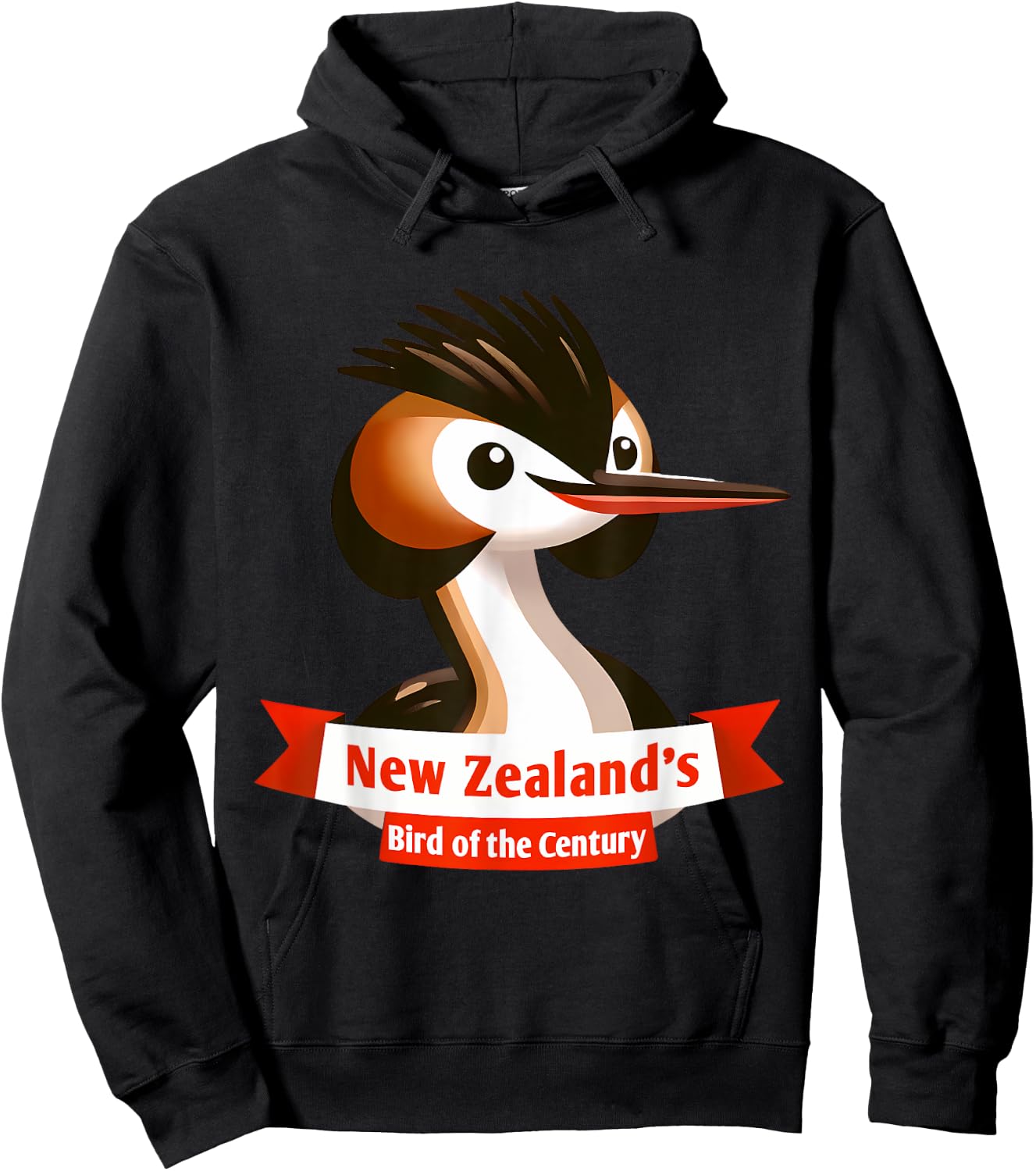 Puteketeke New Zealand's Bird of the Century Hoodie - Hoodie | Black