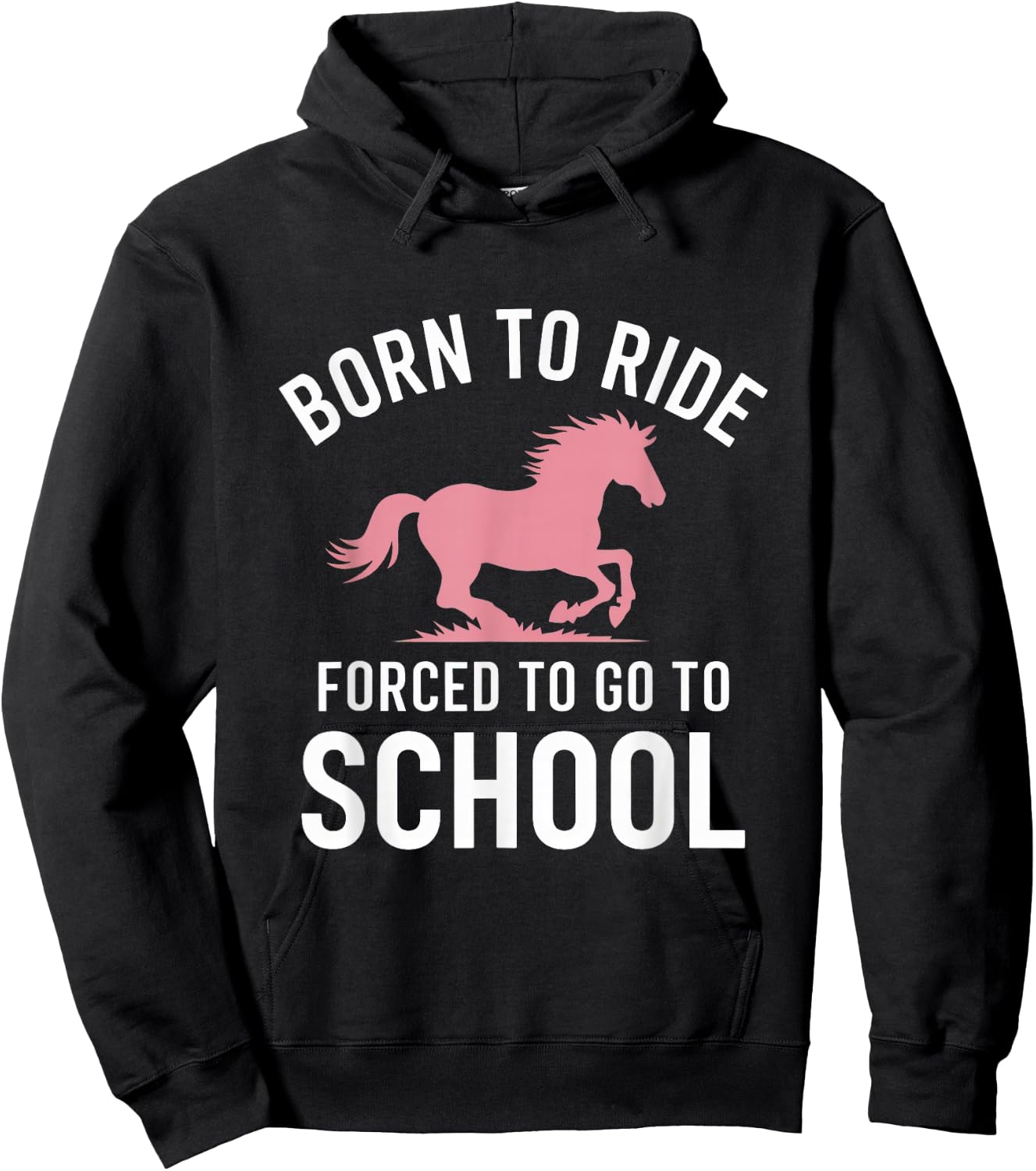 Funny Horse Lover Horseback Riding Women Girl Hoodie - Hoodie | Black