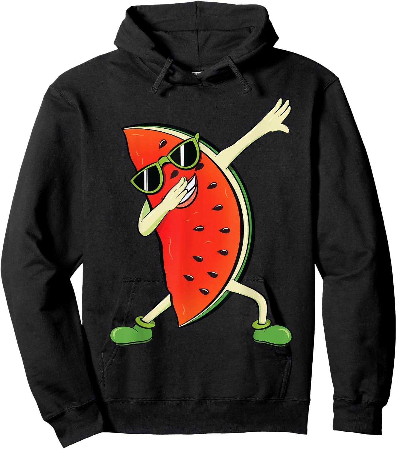 Dabbing Watermelon | Kawaii Melon Summer Fruit lover Gift Women Kids Hoodie - Hoodie | Black