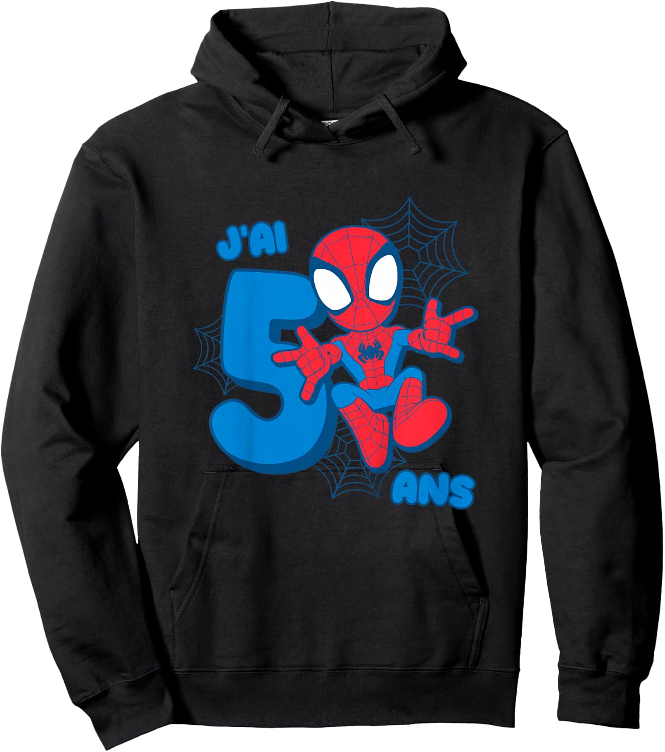 Children's Marvel Spider-Man Cute Spidey Birthday 5 Years Hoodie - Hoodie | Black