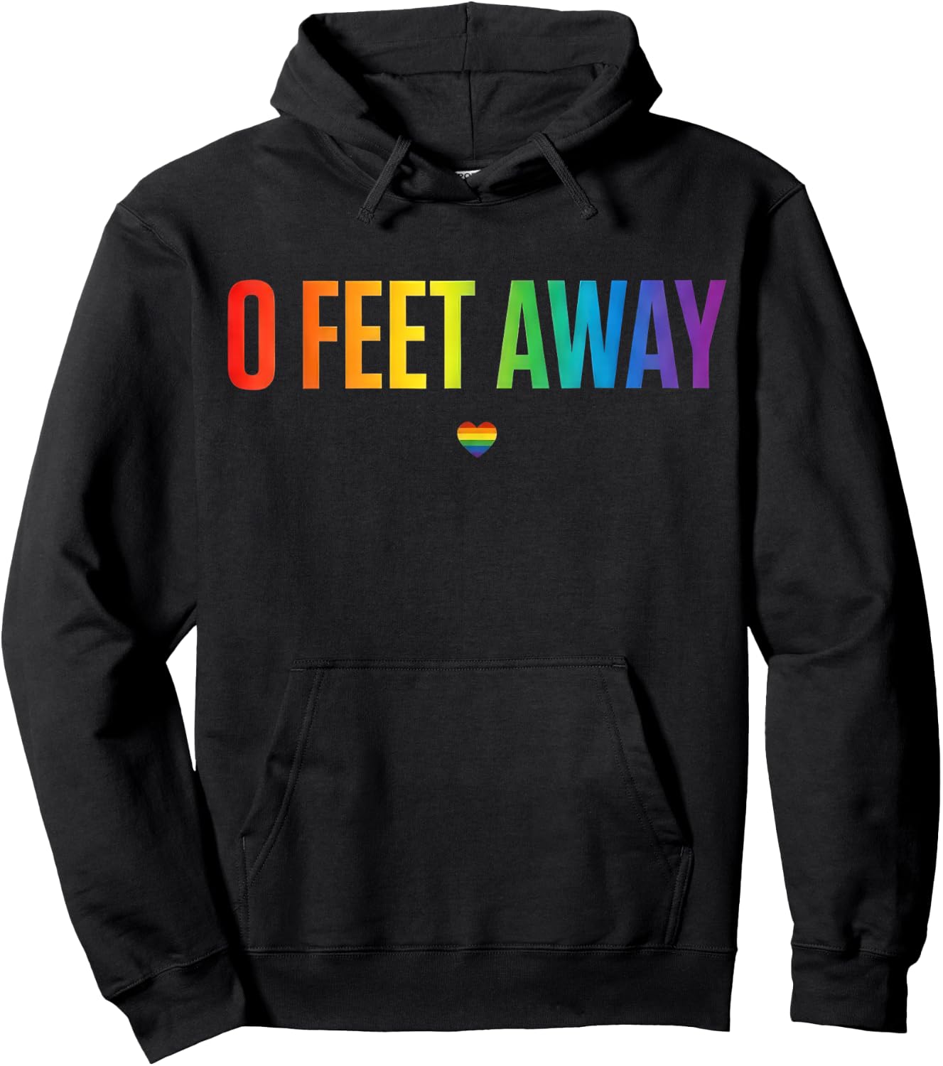 0 Feet Away Funny Gay Cruising Men Gay LGBTQ Pride Hoodie - Hoodie | Black