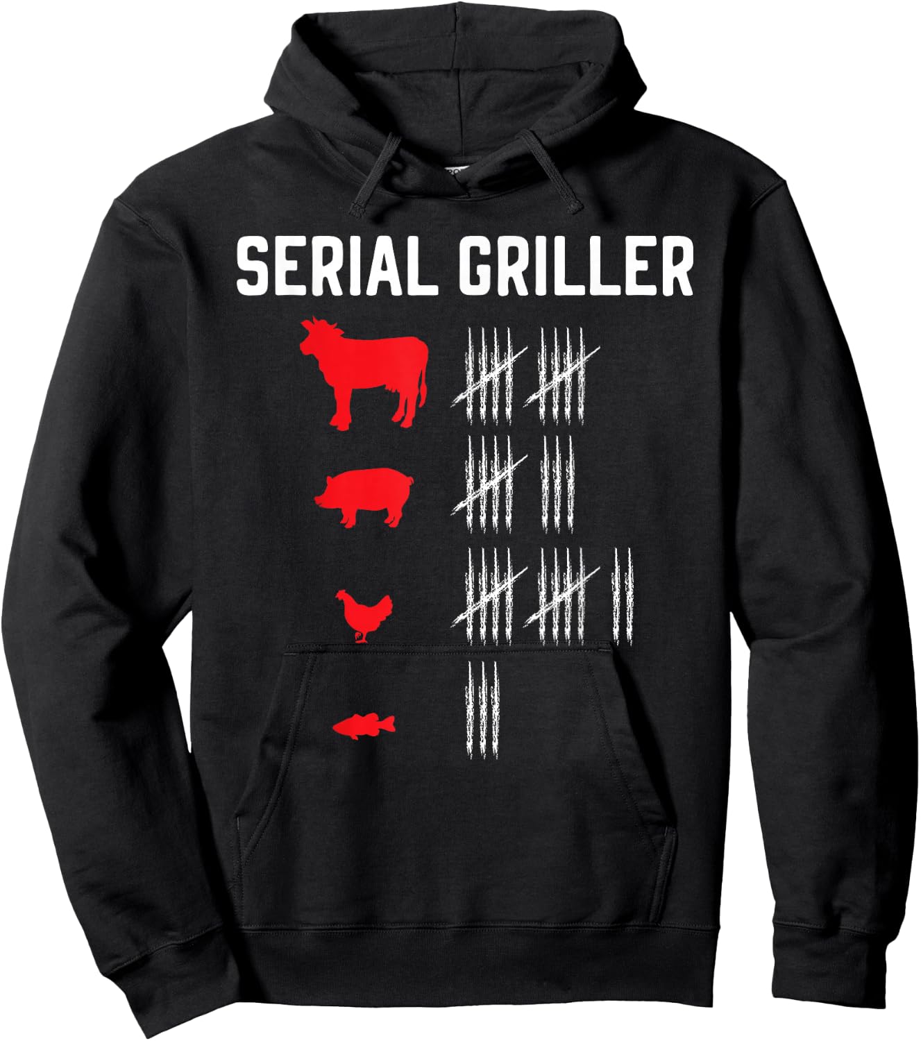 Serial Griller Grilling Grillmaster Barbecue BBQ Hoodie - Hoodie | Black