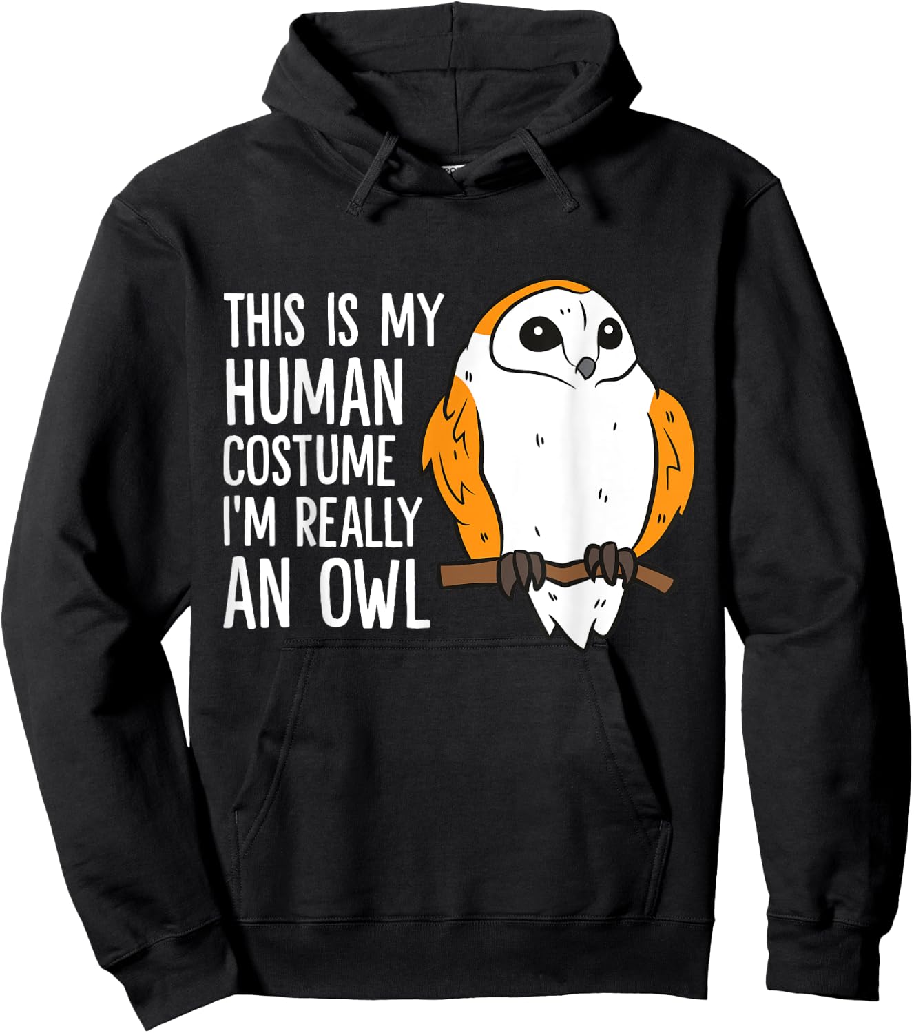 This Is My Human Costume I'm Really An Owl Hoodie - Hoodie | Black