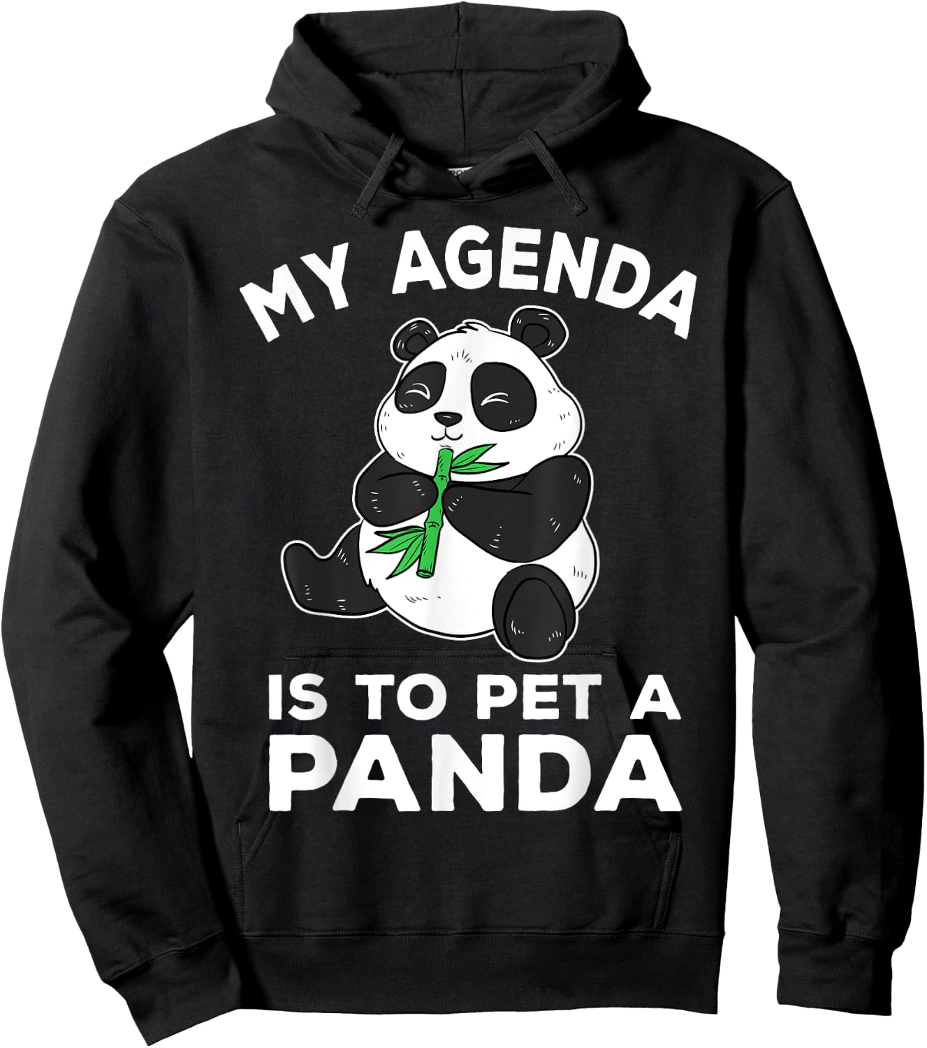 Panda Bear Pet Bamboo Forest Wlidlife China Zookeeper Giant Hoodie - Hoodie | Black