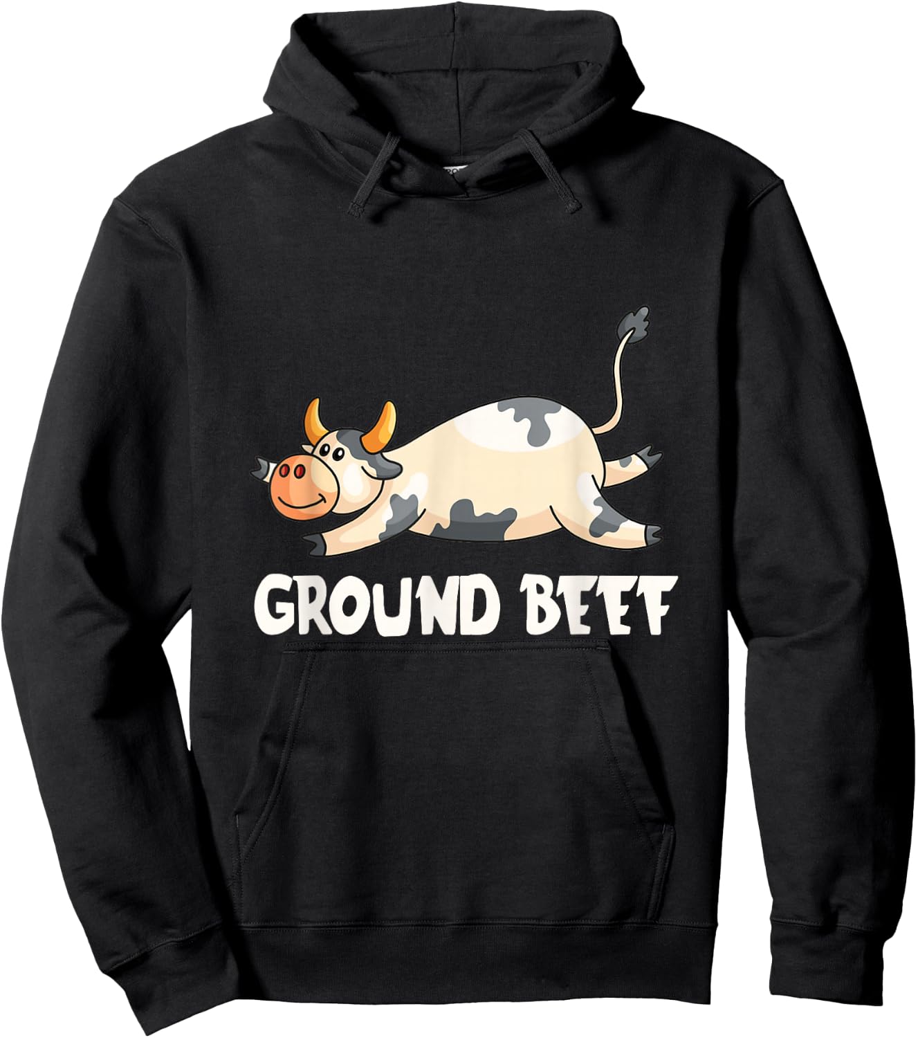 Funny "Ground Beef" - Cow Pun Cattle Farmer Hoodie - Hoodie | Black