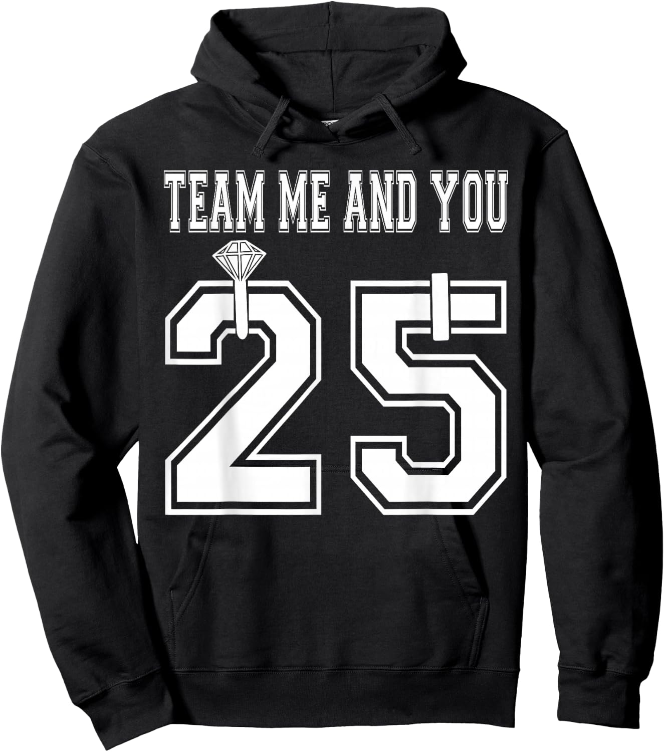 Team Me and You Just Married Engagement Honeymoon 2025 Hoodie - Hoodie | Black