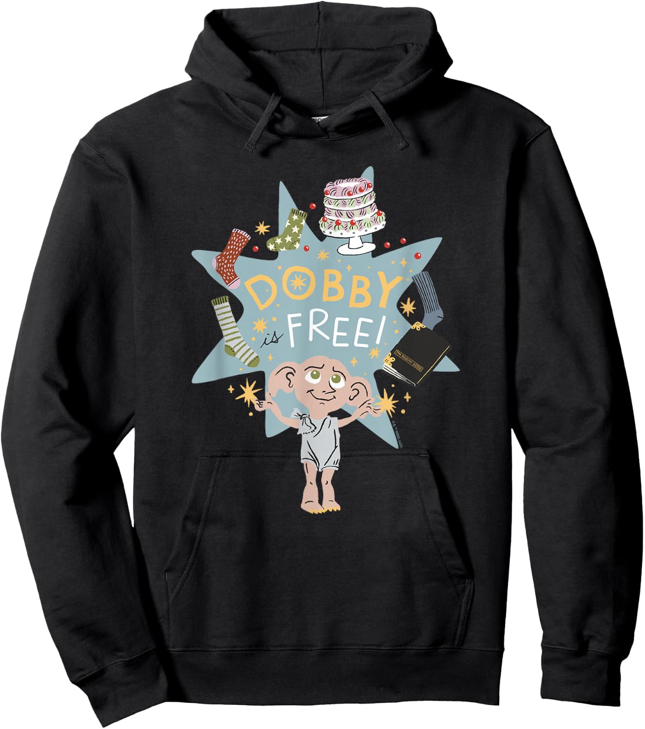 Harry Potter: Deathly Hallows 2 Dobby is Free Sketch Hoodie - Hoodie | Black