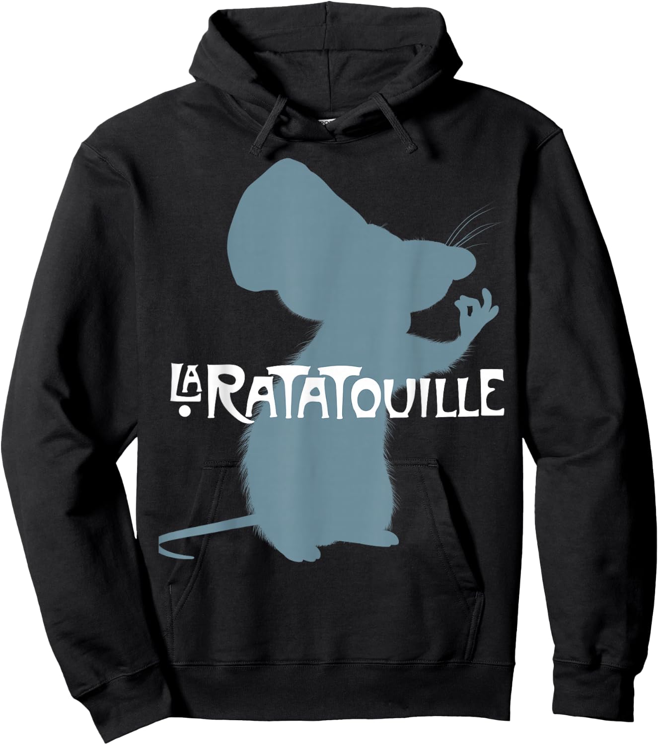 Disney Pixar Ratatouille Remy Chef's Kiss Silhouette Hoodie - Hoodie | Black