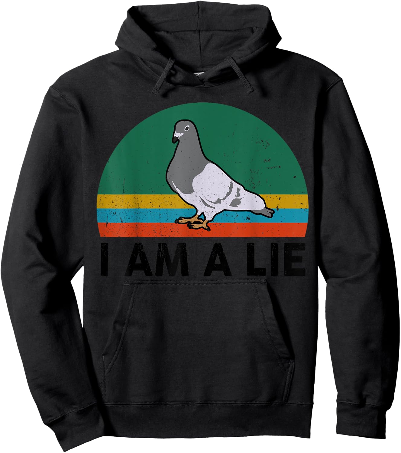 Funny I Am A Lie Conspiracy Theory Bird Aren't Real Truther Hoodie - Hoodie | Black