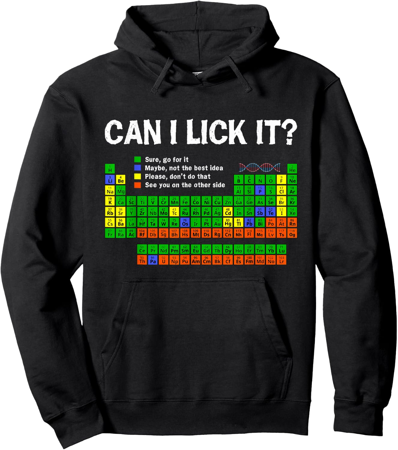 Can I Lick-It Periodic Table Funny Chemistry Science Teacher Hoodie - Hoodie | Black