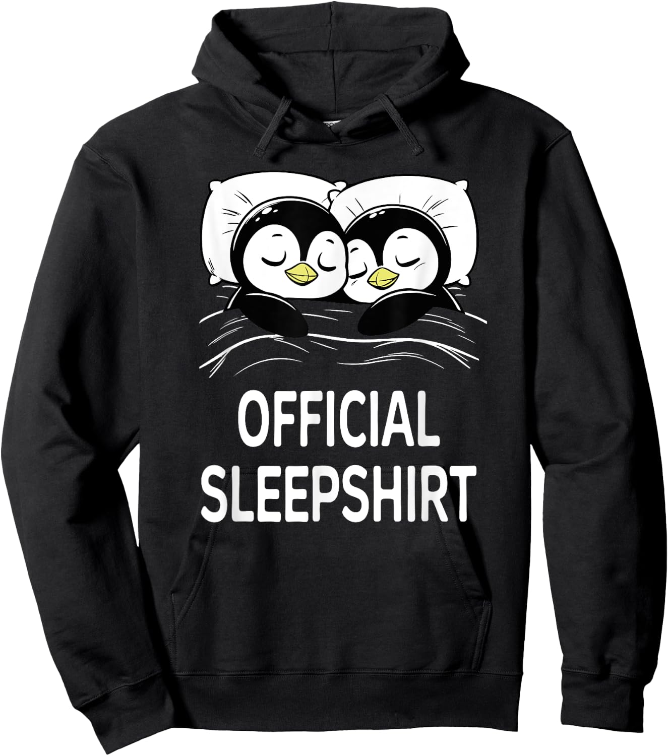 Official Sleepshirt Penguin Pyjama Hoodie - Hoodie | Black