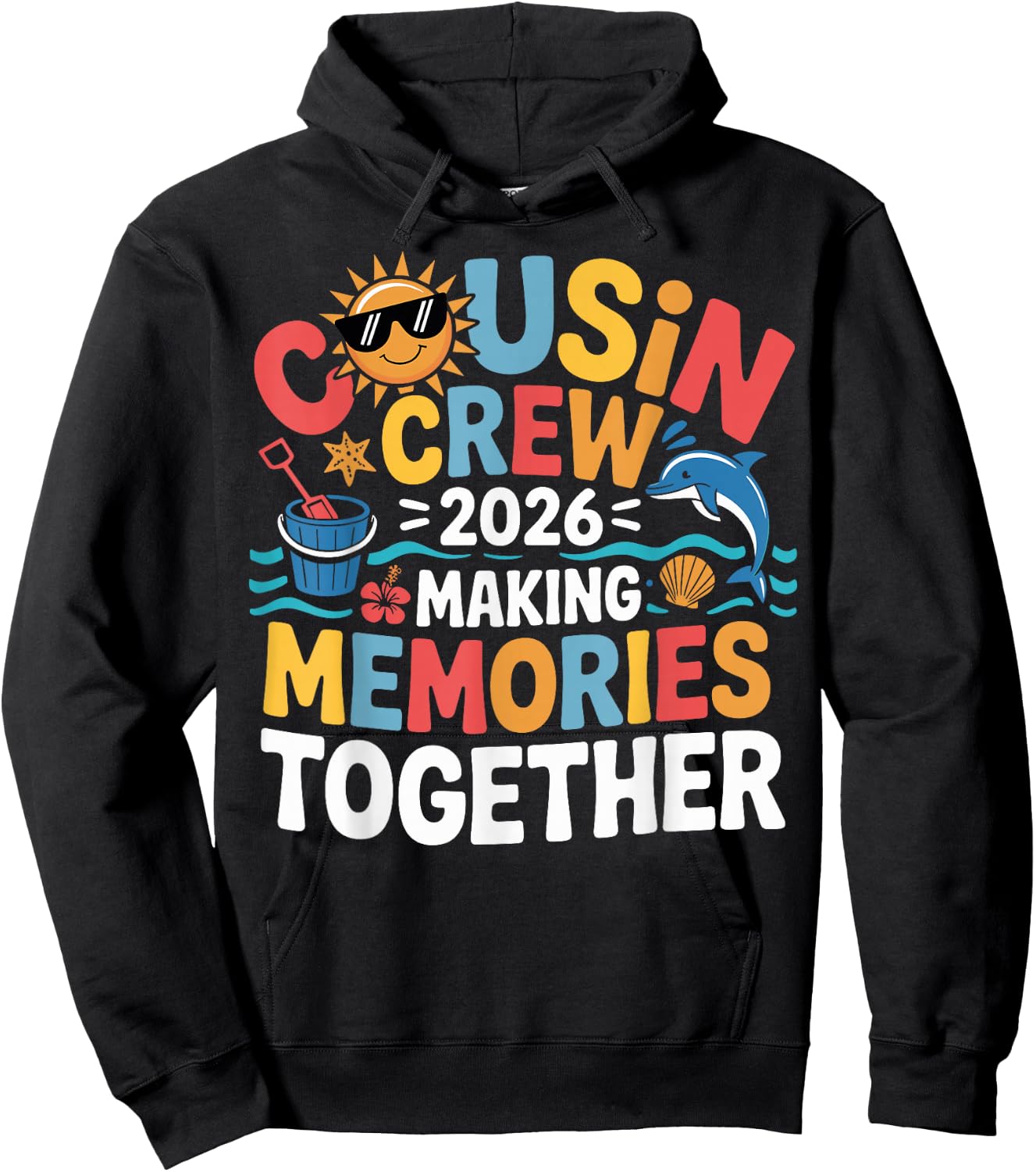 Cousin Crew 2026 Making Memories Summer Family Vacation Kids Hoodie - Hoodie | Black