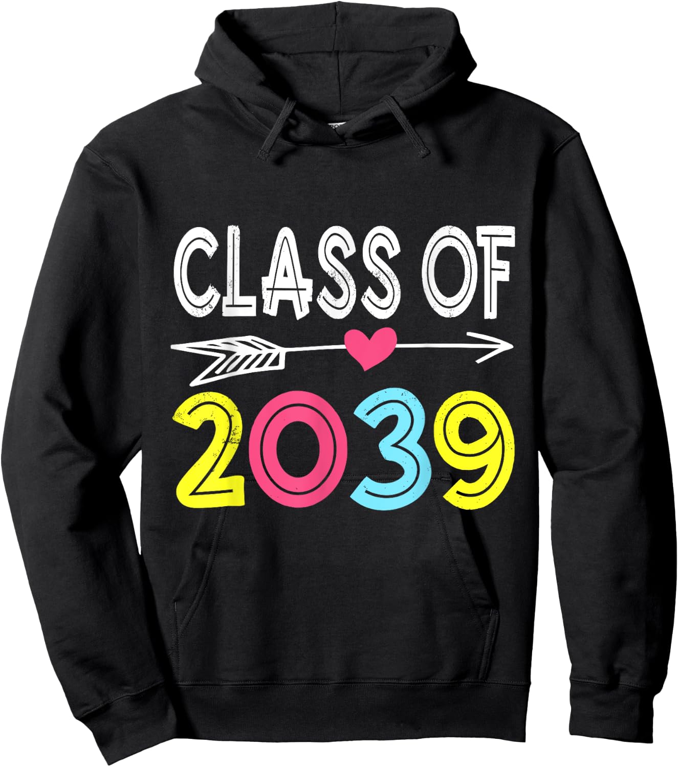 Class of 2039 Grow With Me First Day of School Graduation Hoodie - Hoodie | Black