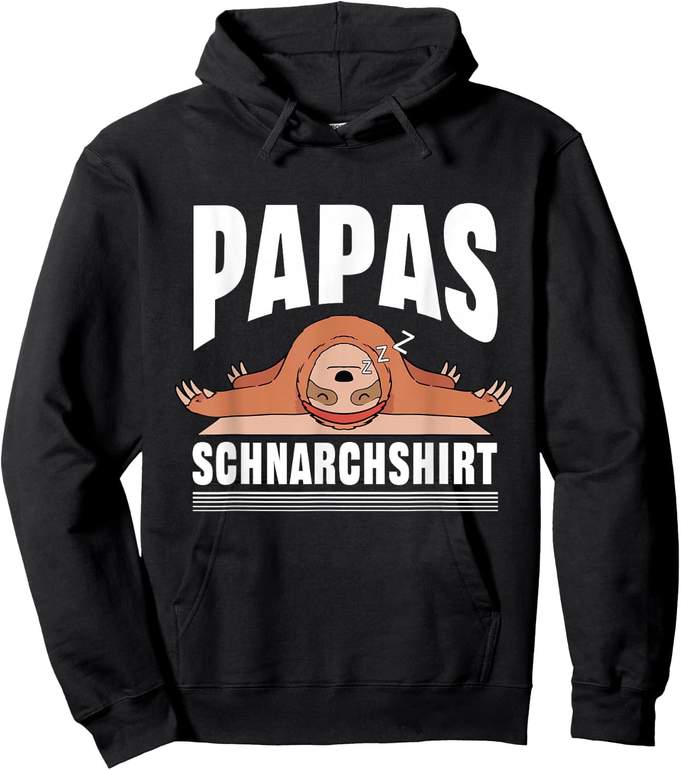 Papas Schnarchshirt | Schlafshirt Pyjama Schlafanzug Vater Hoodie - Hoodie | Black