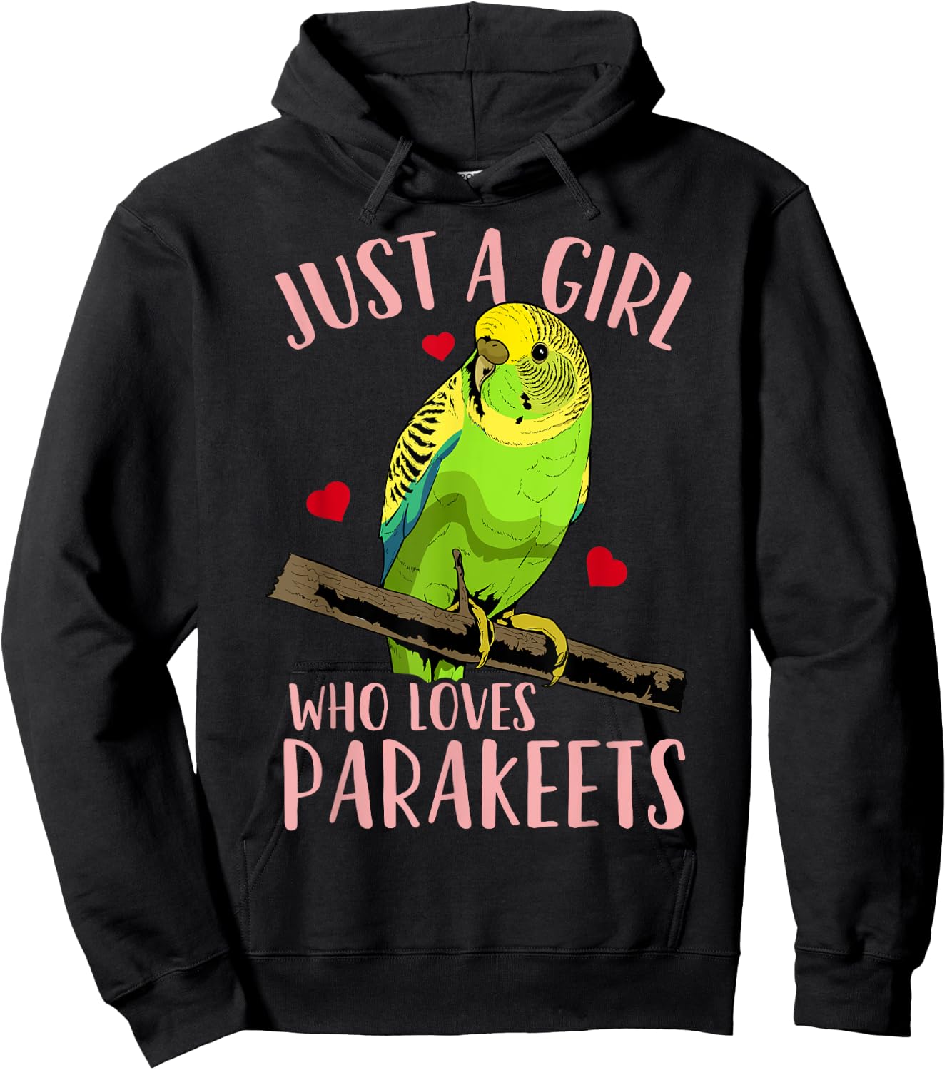 Parakeet Budgie Hoodie - Hoodie | Black